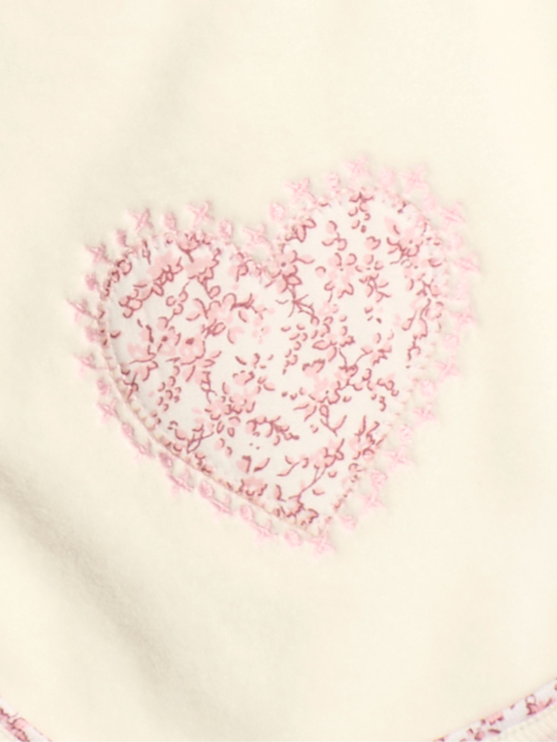 Cream Love Heart Bib - Image 3 of 3