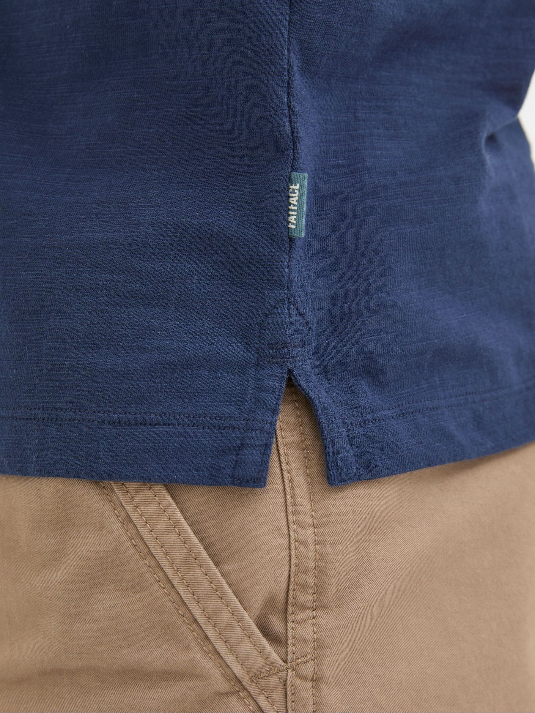 Blue Chest Stripe Oasis Henley T-Shirt - Image 3 of 4