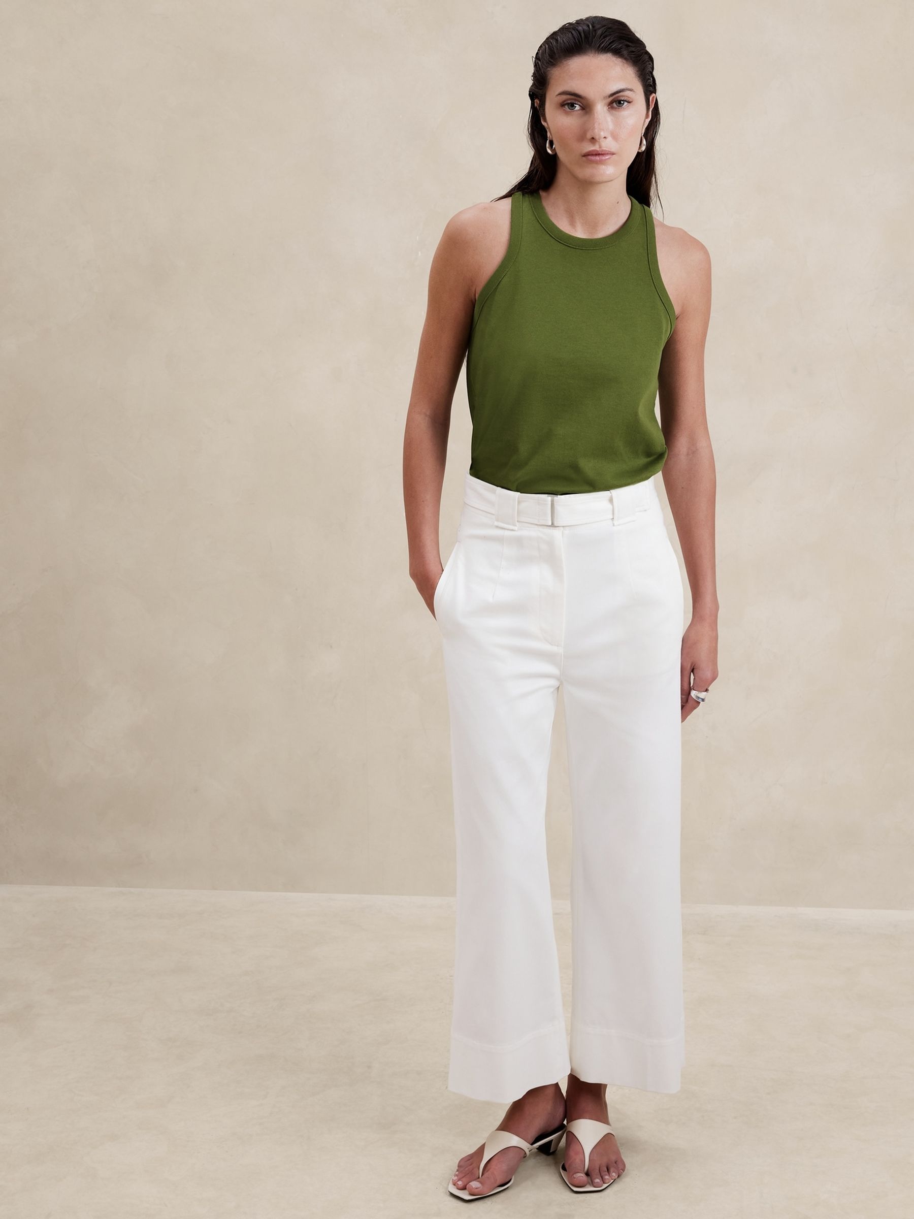 Banana Republic Green Heavy Cotton Vest - Image 1 of 1