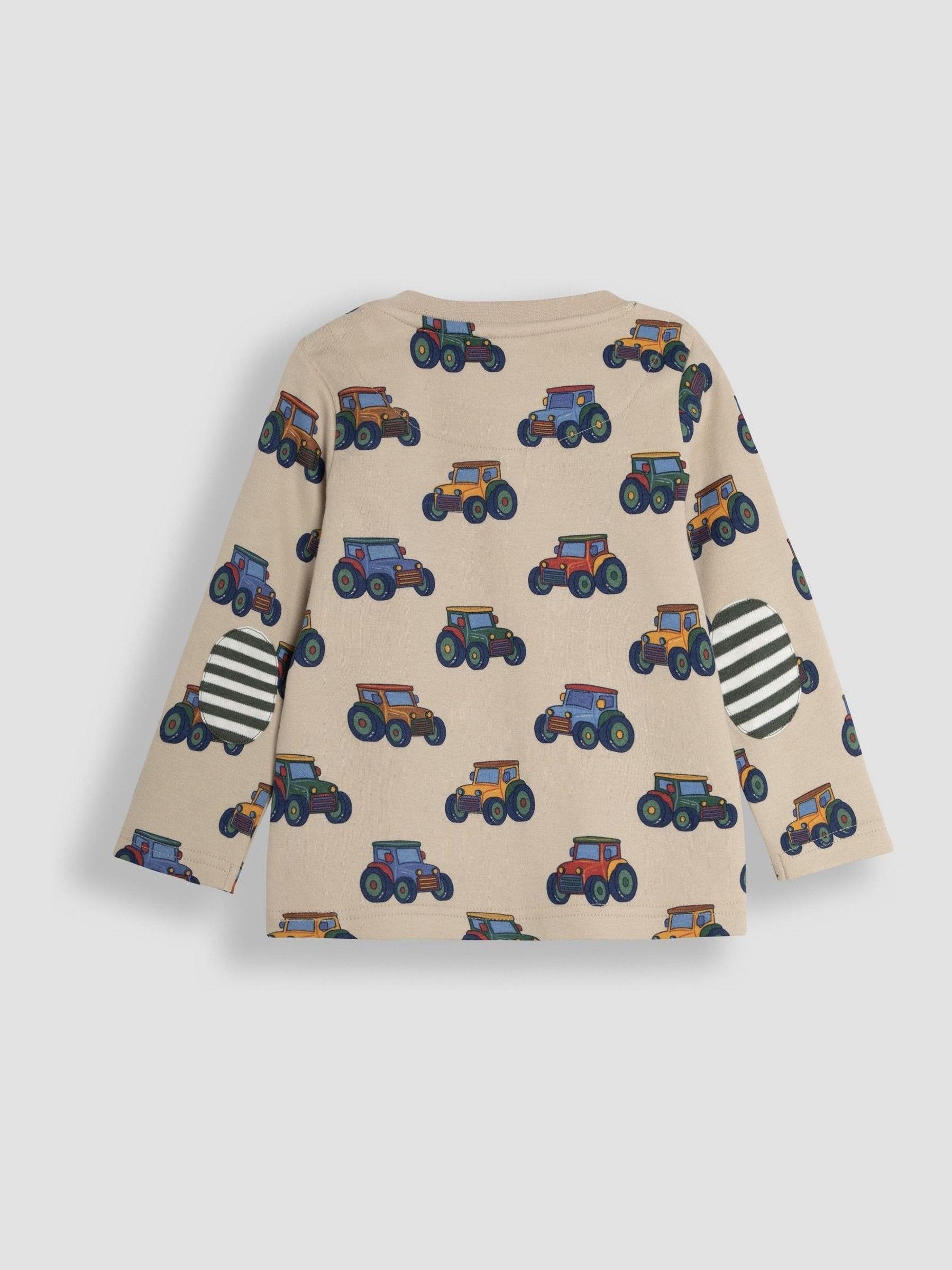 Stone Tractor Print & Stripe Long Sleeve 2-Pack Tops - Image 3 of 5