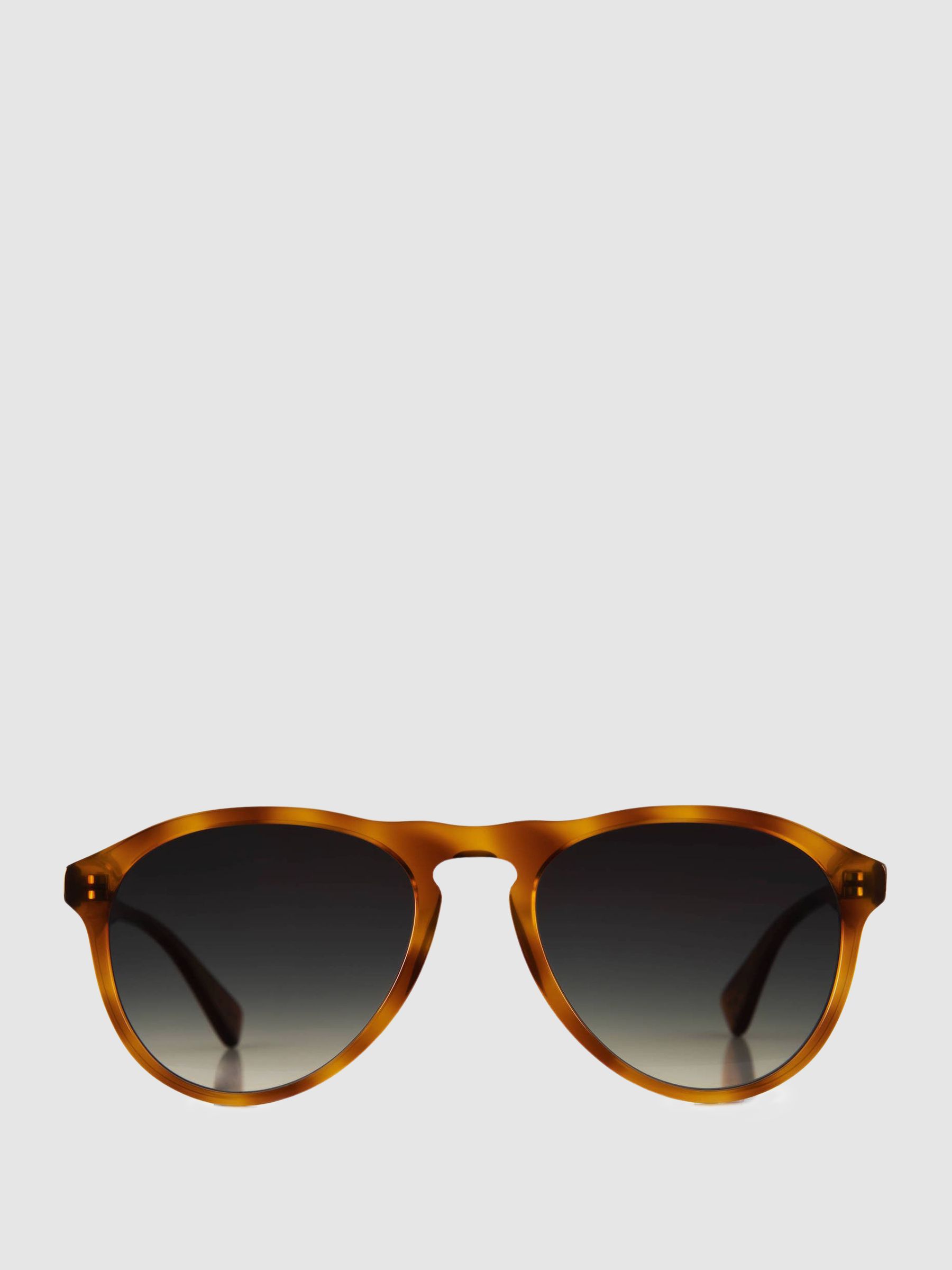 Curry and Paxton D-Shape Sunglasses in Caramel - Image 1 of 4