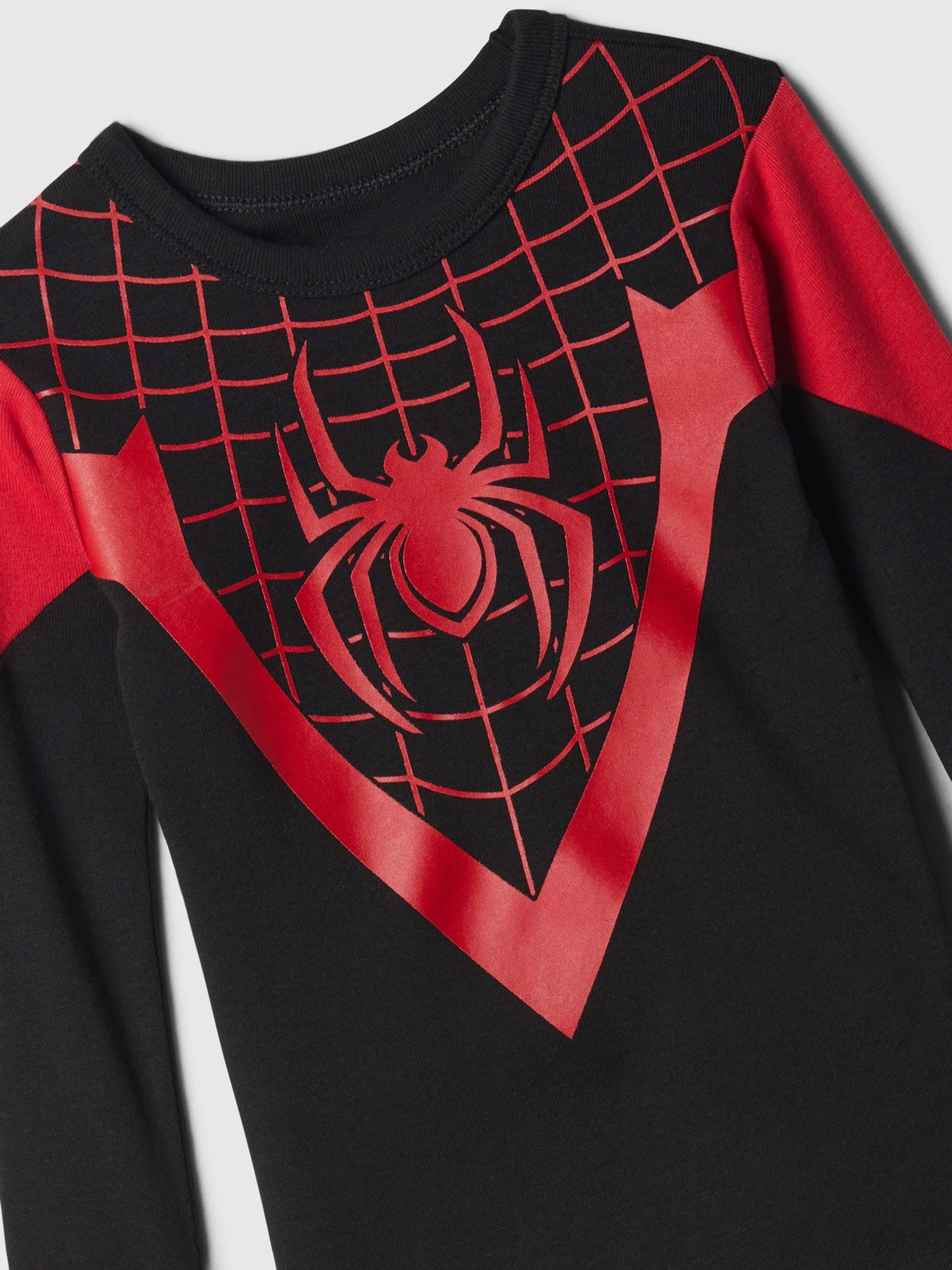 Black Marvel Spider-Man Cotton Long Sleeve Pyjamas (6mths-5yrs) - Image 3 of 3