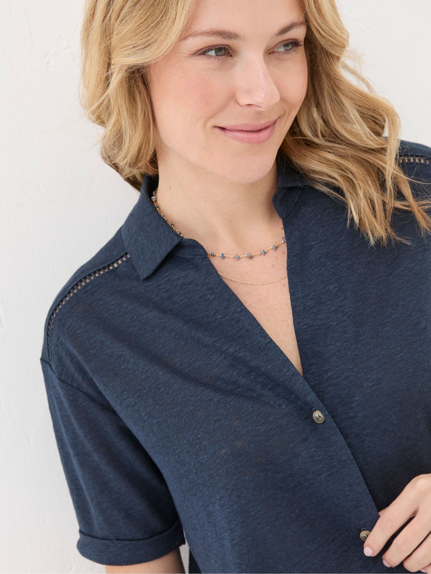 Blue Linen Shirt - Image 4 of 5