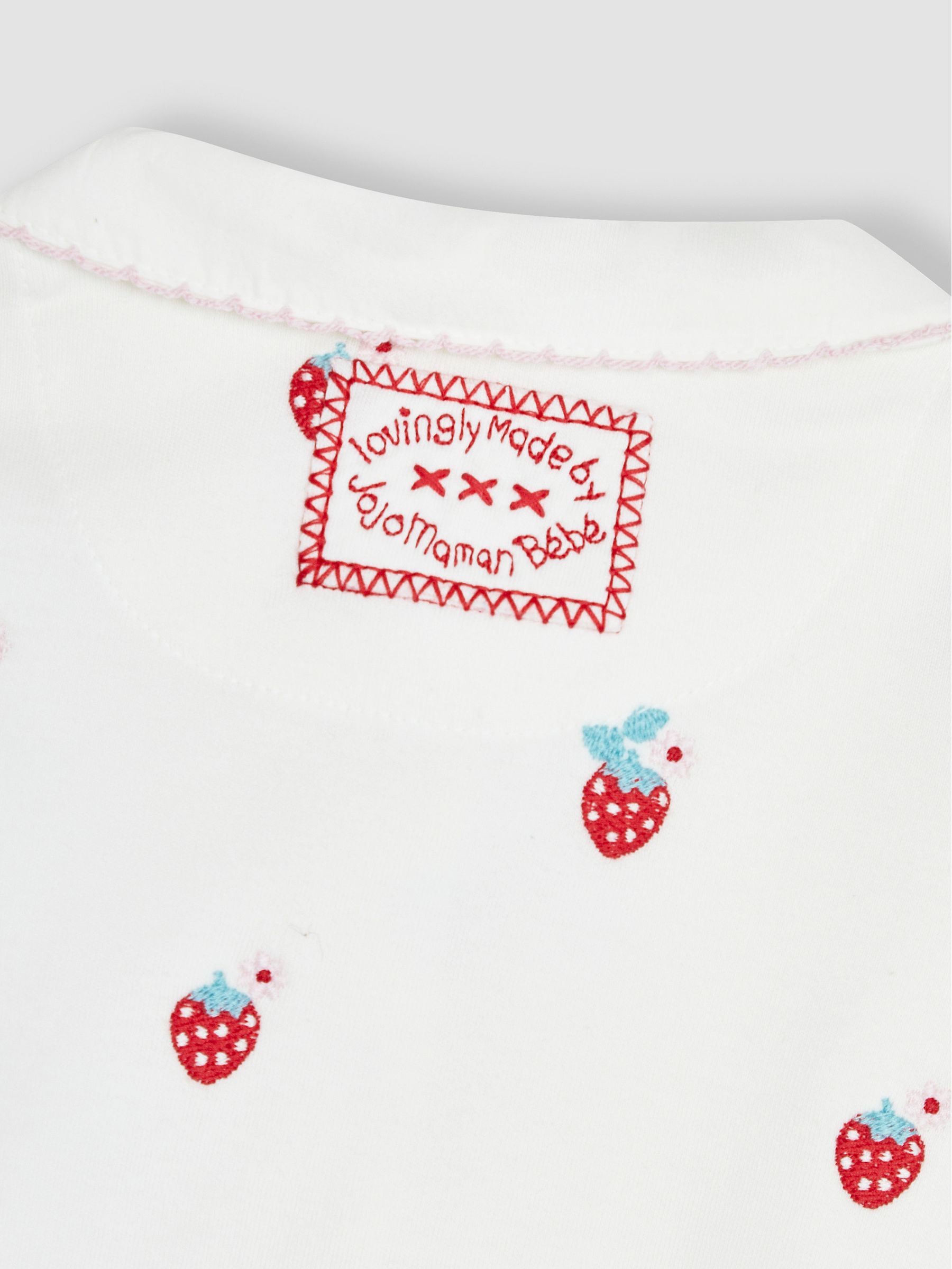 Strawberry Baby Personalised Embroidered Cotton Sleepsuit - Image 5 of 5