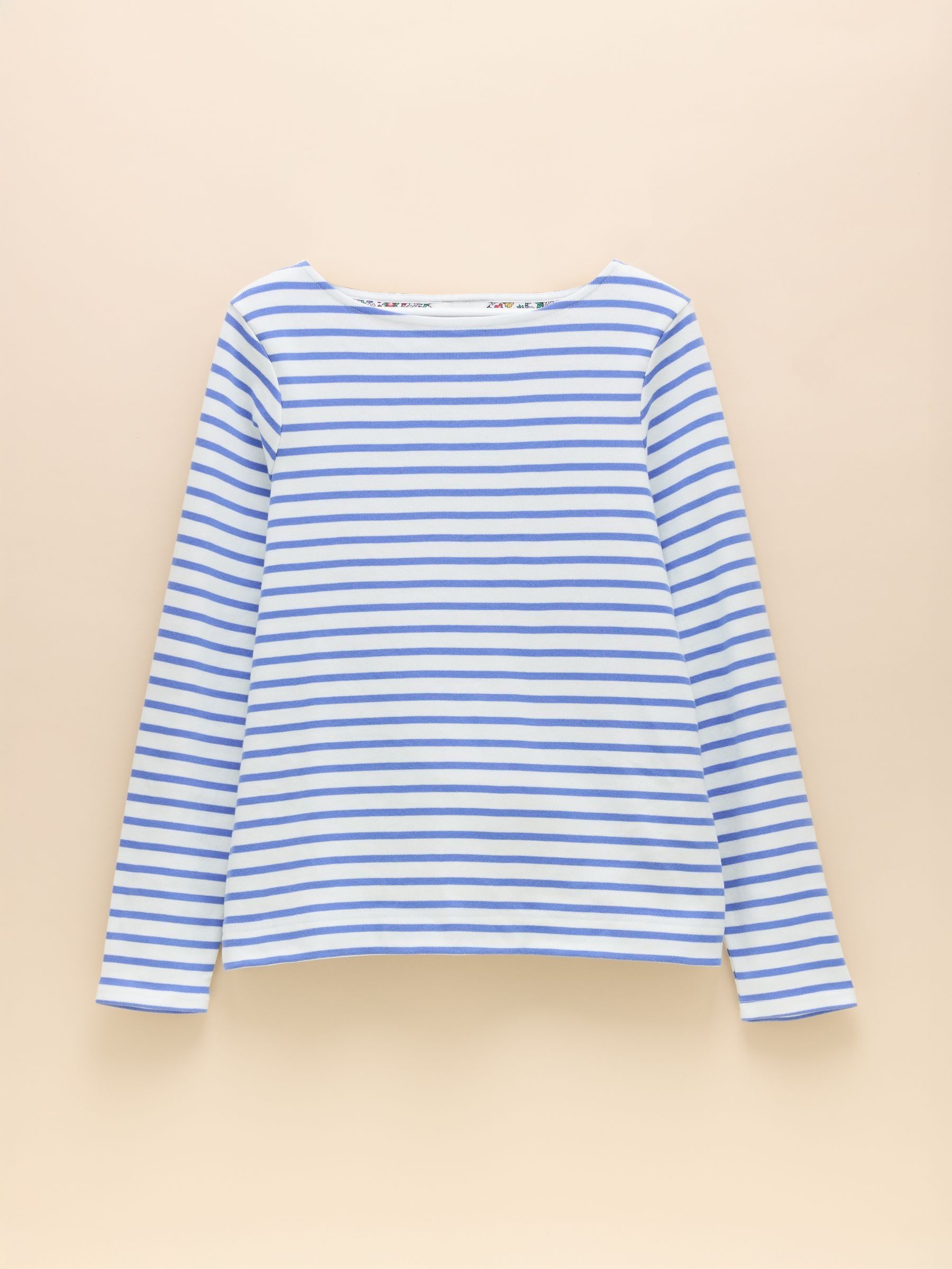 Harbour Ditsy Blue/White Boat Neck Printed Top - Image 7 of 7
