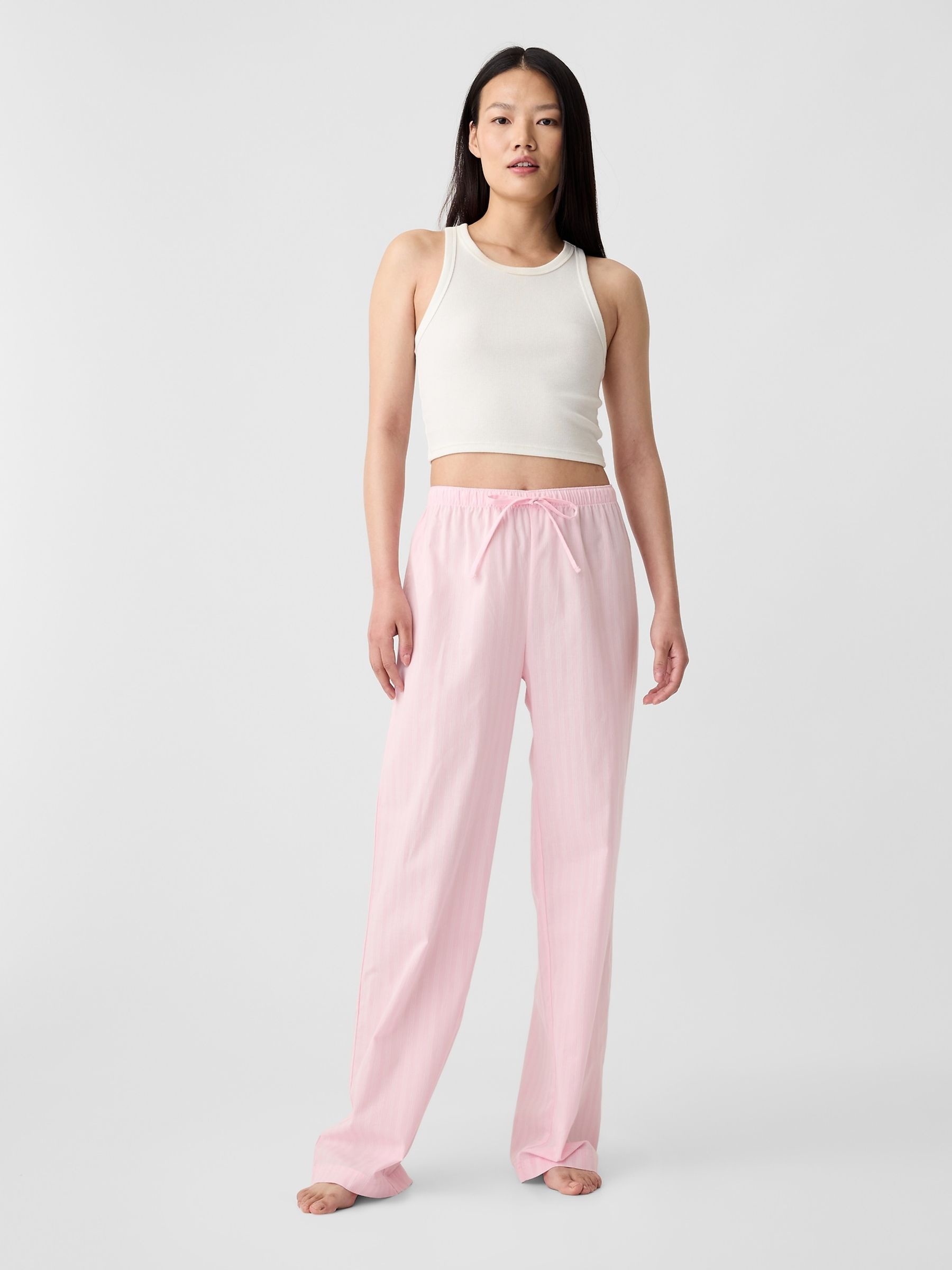 Pink Poplin Pyjama Bottoms - Image 1 of 3