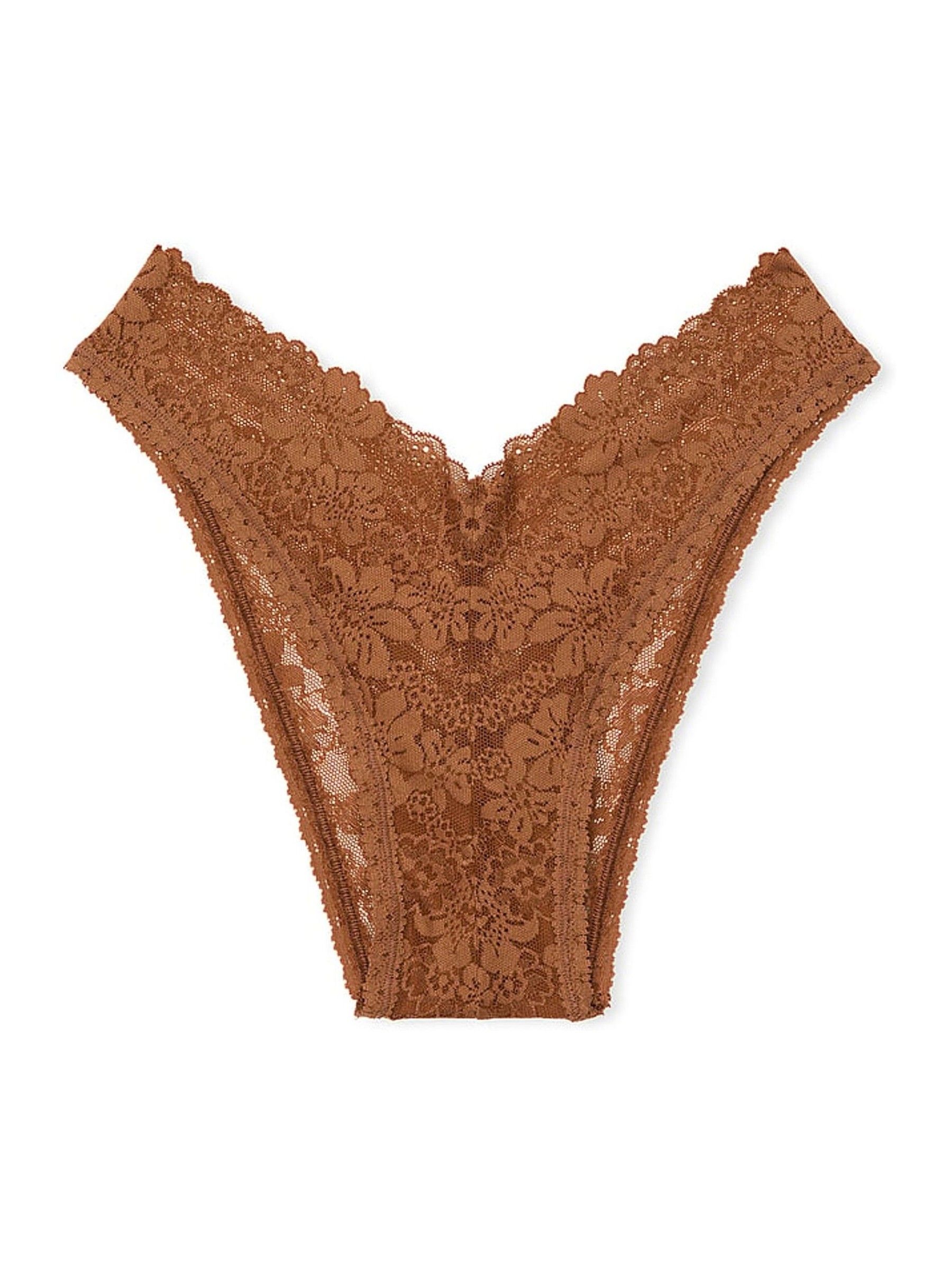 Caramel Nude Brazilian Floral Lace Knickers - Image 4 of 4