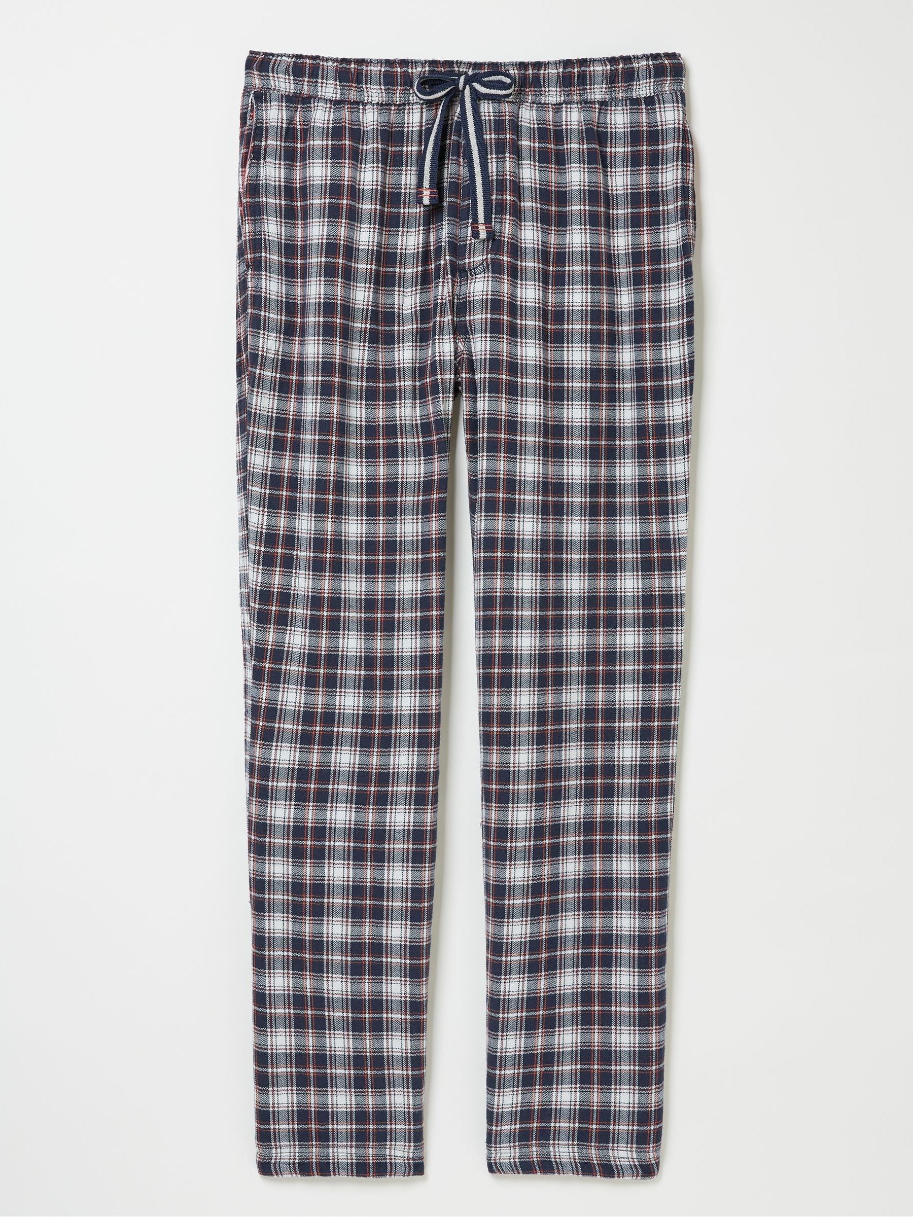 Cranleigh Navy Blue Check Pyjama Bottoms - Image 5 of 5