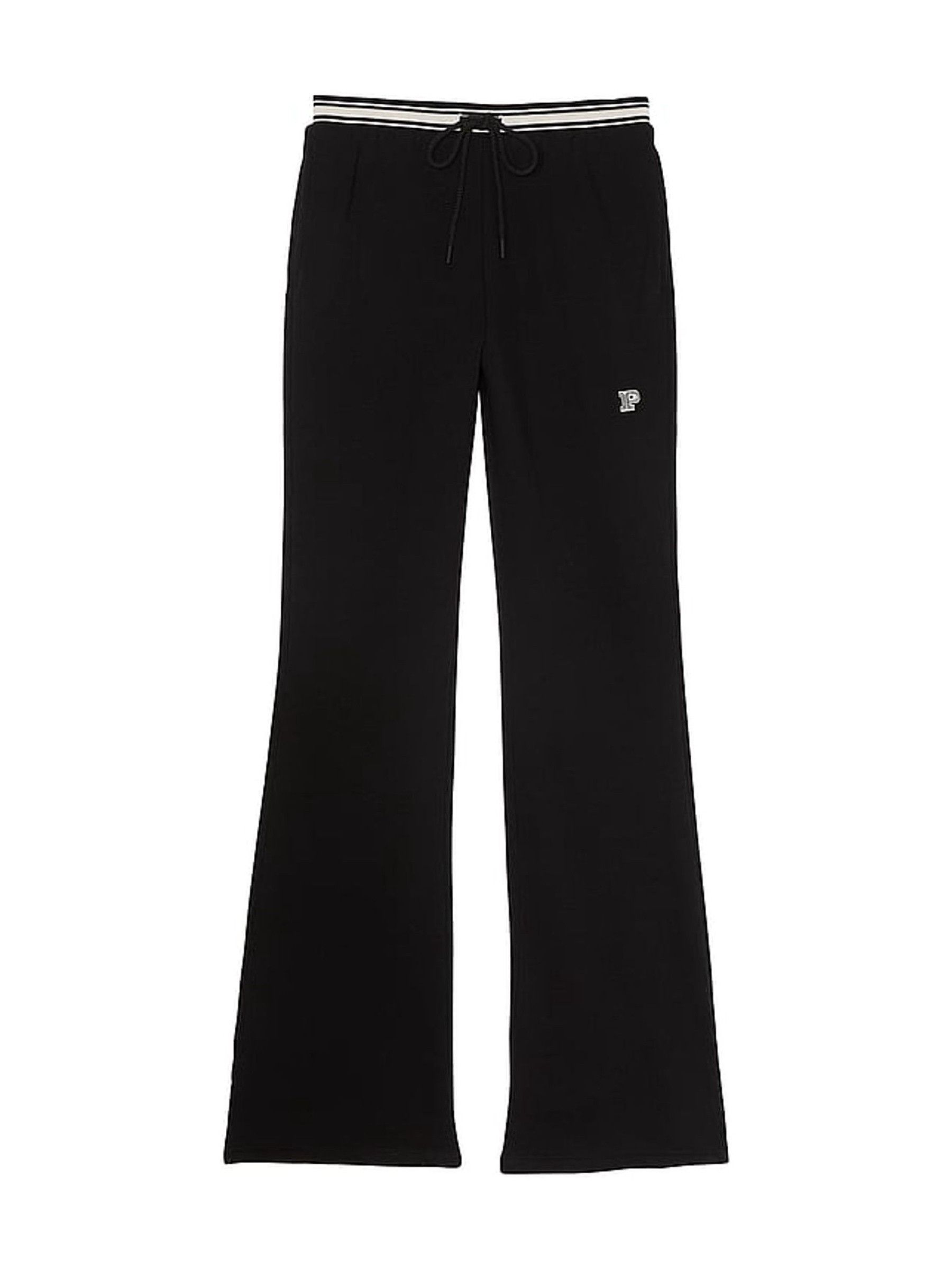 Black Knitted Flare Fleece Joggers - Image 3 of 4