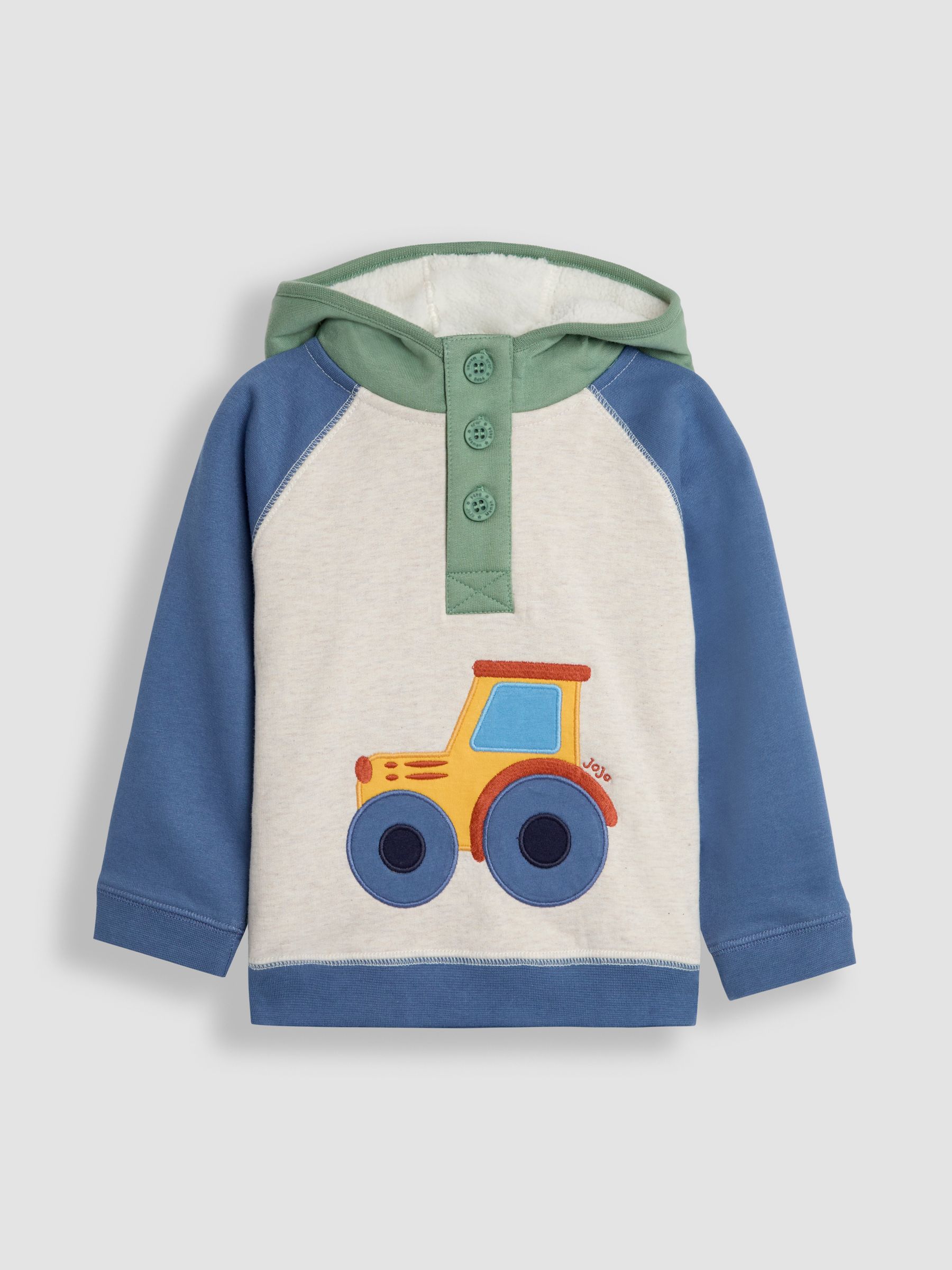Natural Tractor Applique Hooded Sweatshirt - Image 1 of 3