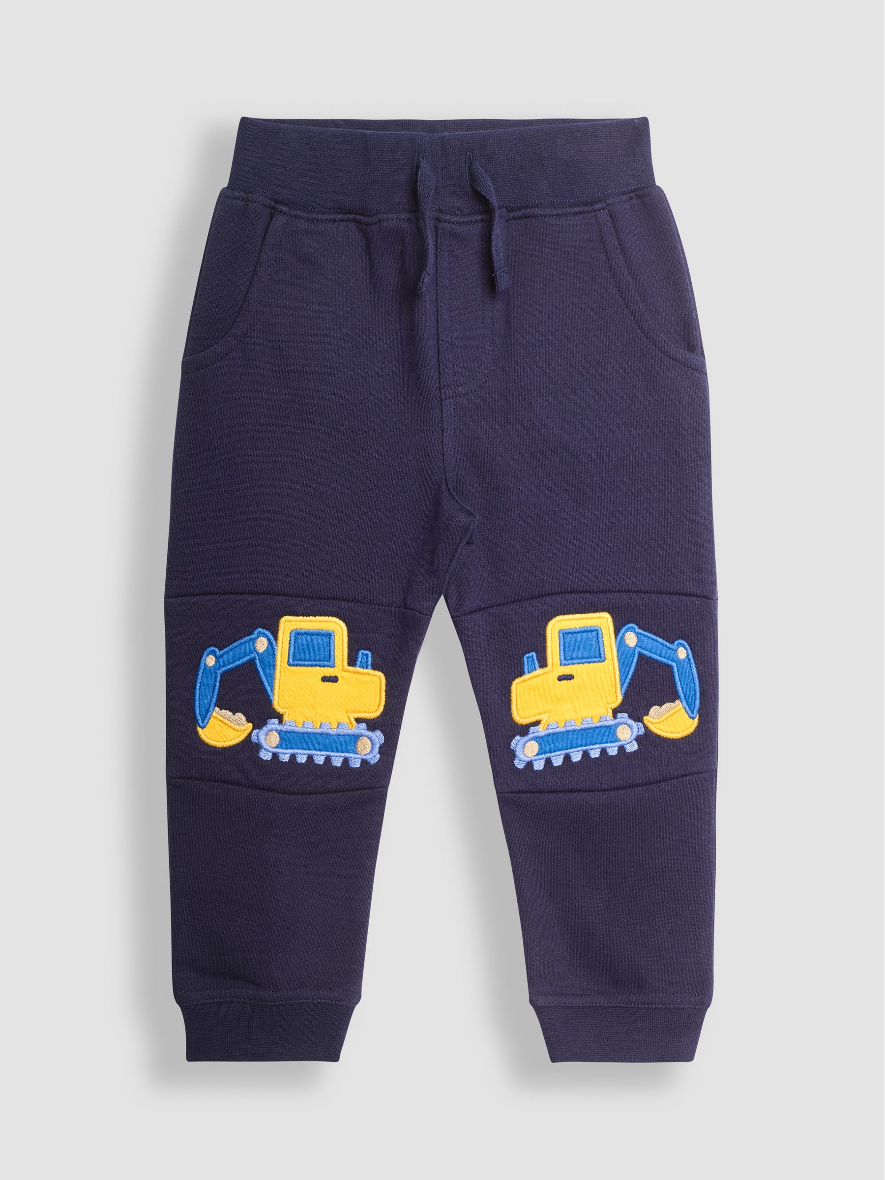 Navy Blue Digger Appliqué Knee Pet in Pocket Joggers - Image 1 of 4