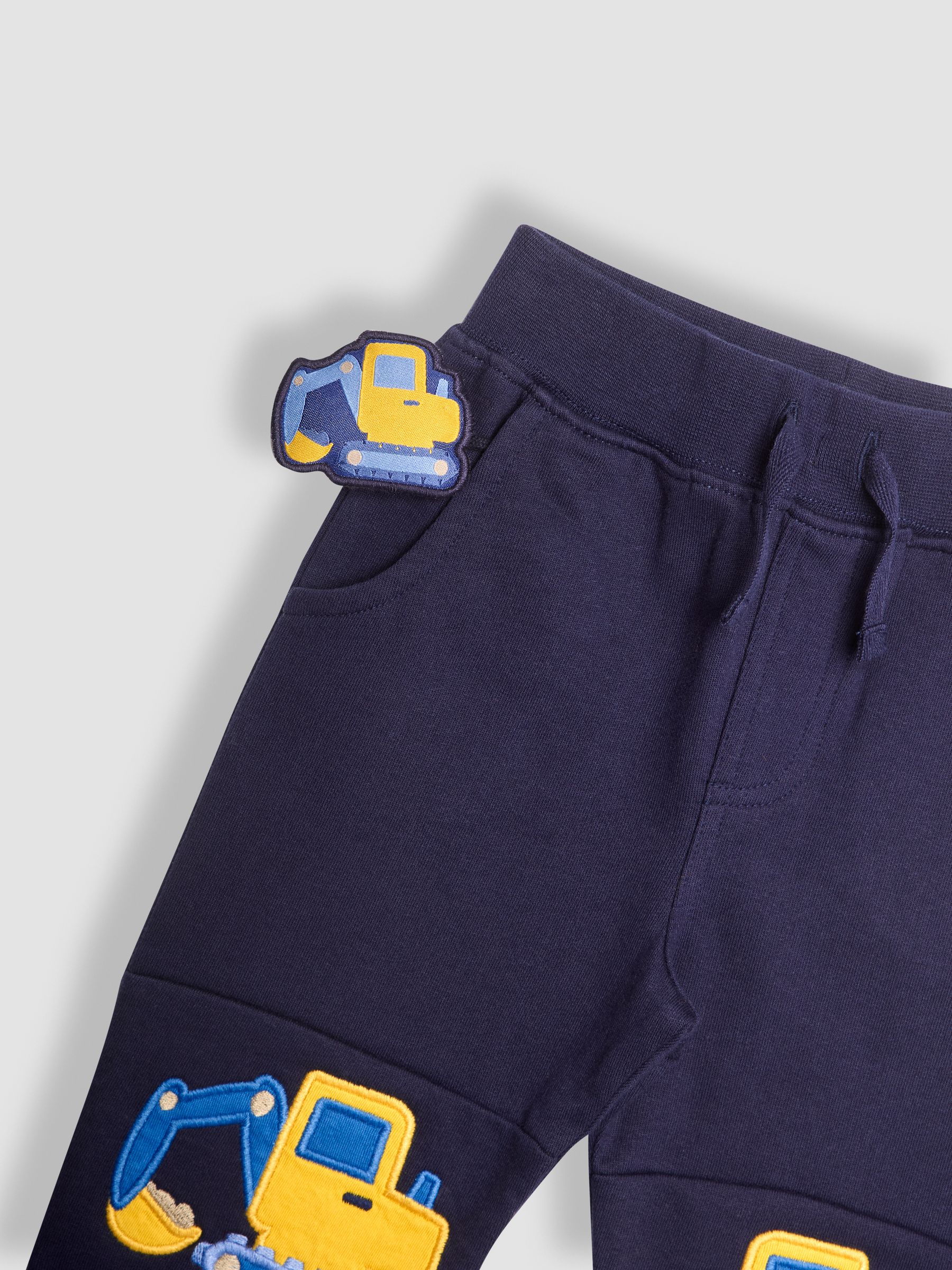 Navy Blue Digger Appliqué Knee Pet in Pocket Joggers - Image 4 of 4