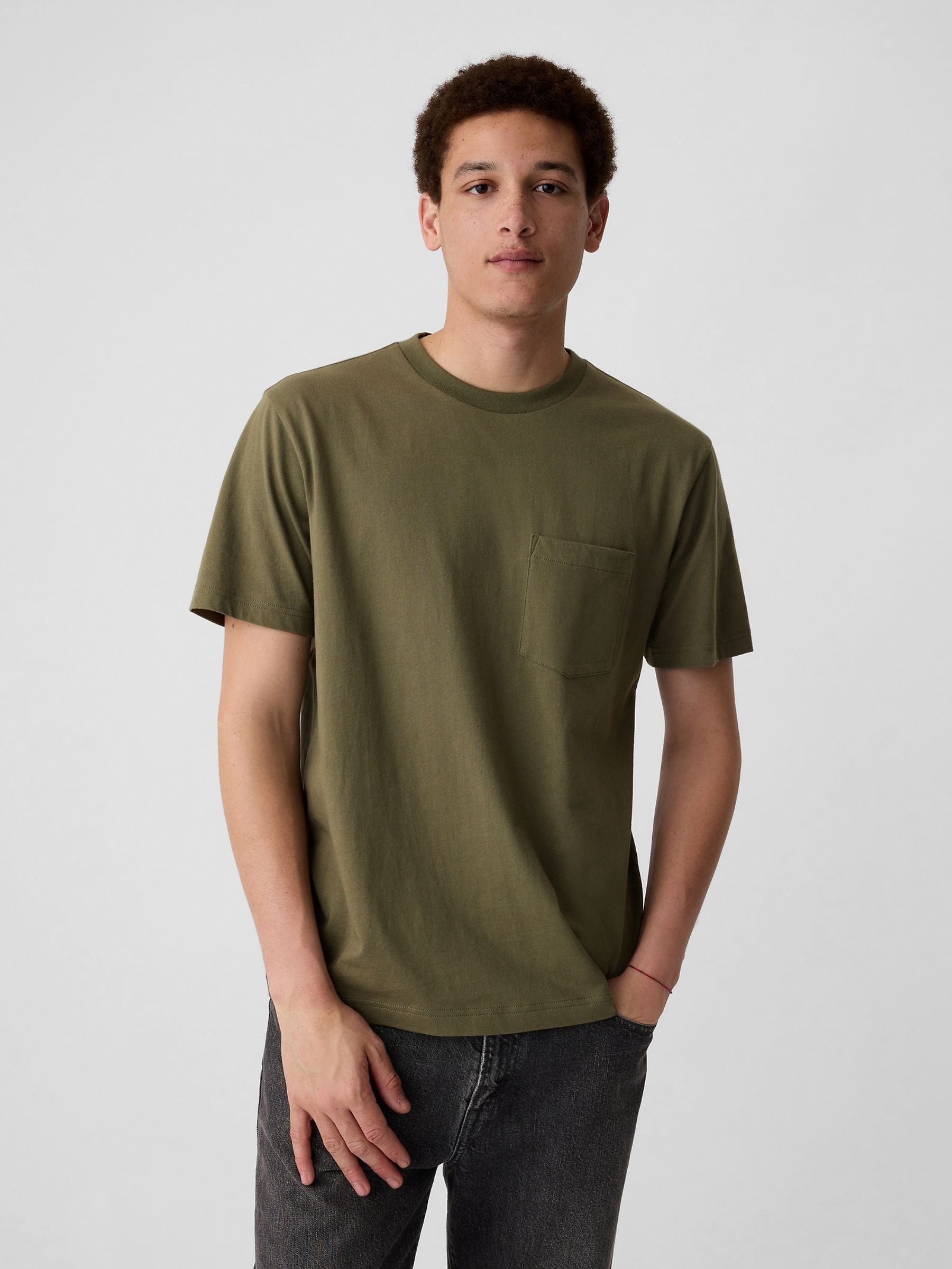 Green Original Pocket Short Sleeve T-Shirt - Image 1 of 4