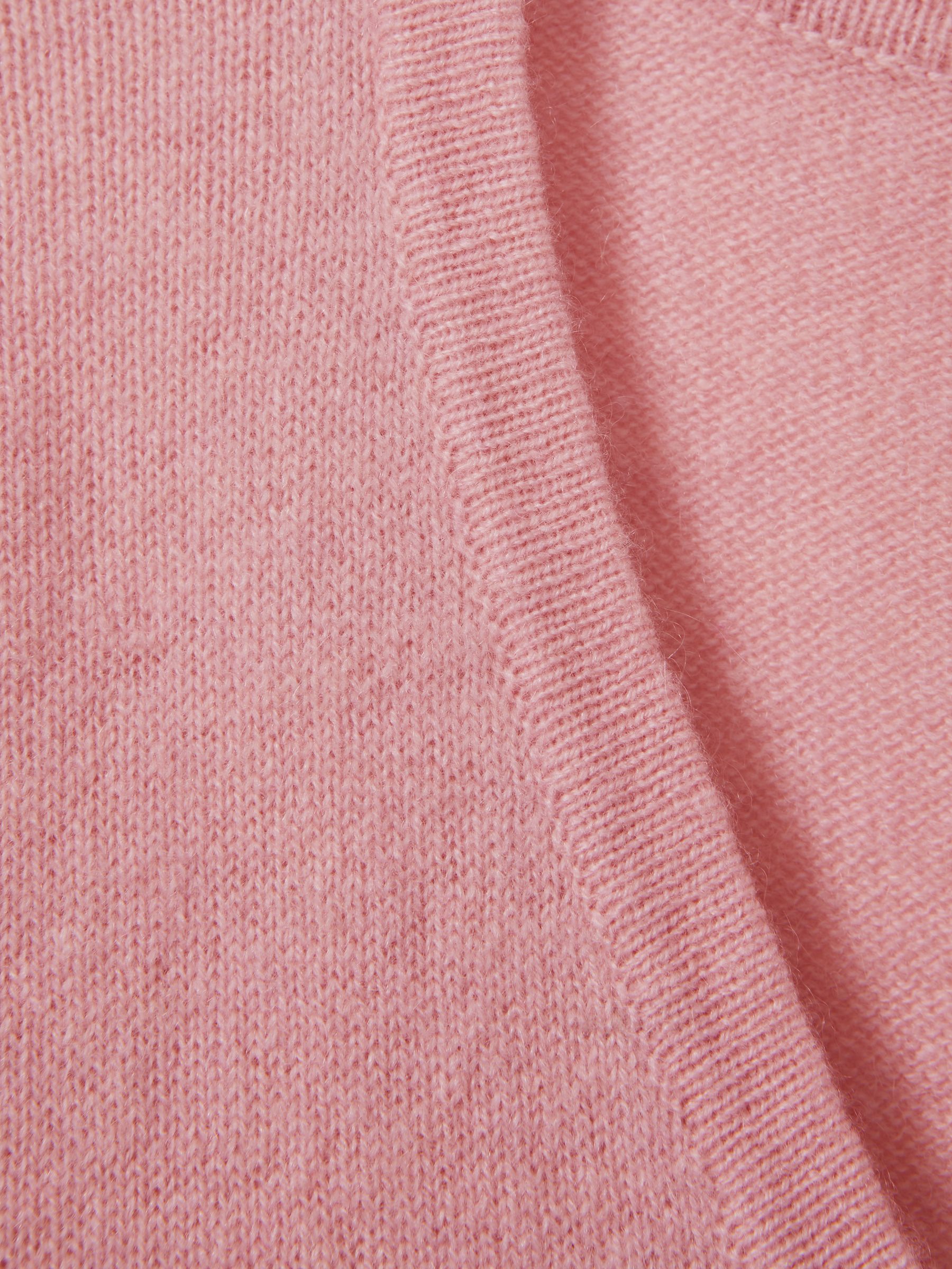 CRUSH Collection Cashmere V-Neck Jumper in Pink - Image 5 of 5