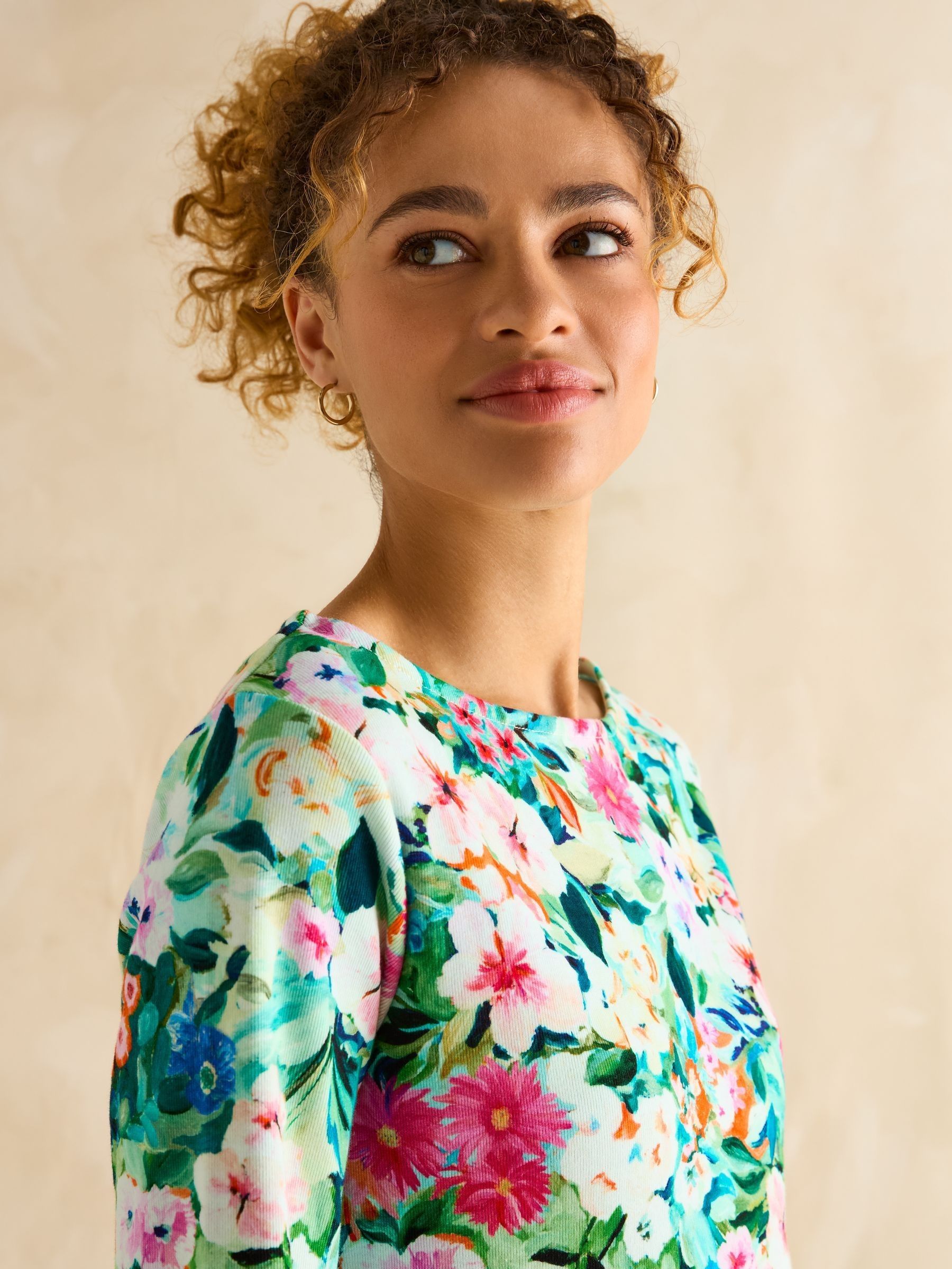 Harbour Multi Floral Boat Neck Printed Top - Image 4 of 7