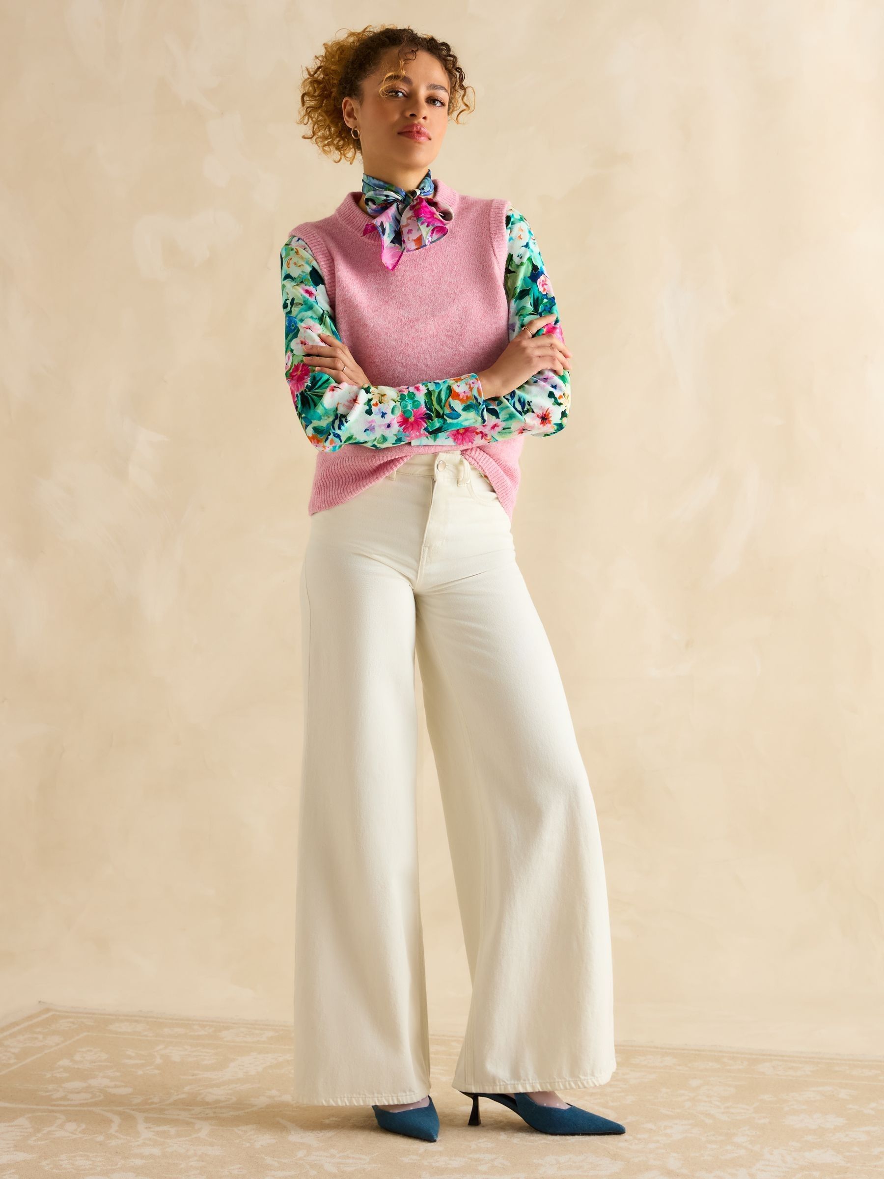 Harbour Multi Floral Boat Neck Printed Top - Image 6 of 7