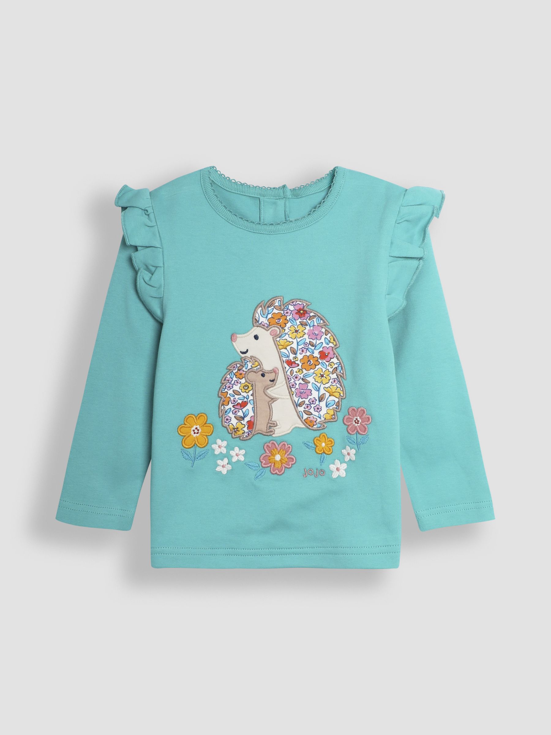 Duck Egg Floral and Stripe Frill Tops 2 Pack - Image 2 of 5