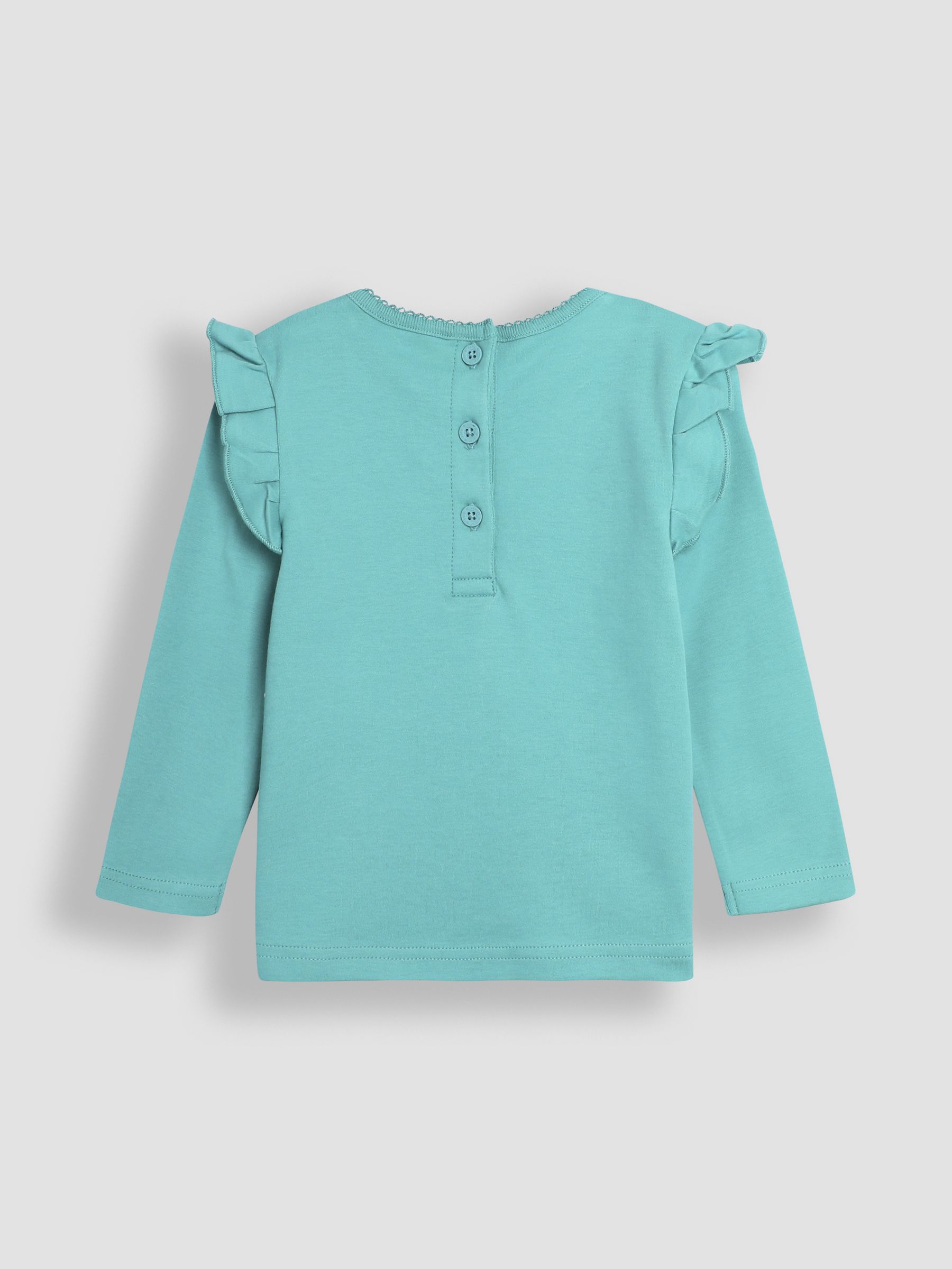 Duck Egg Floral and Stripe Frill Tops 2 Pack - Image 3 of 5
