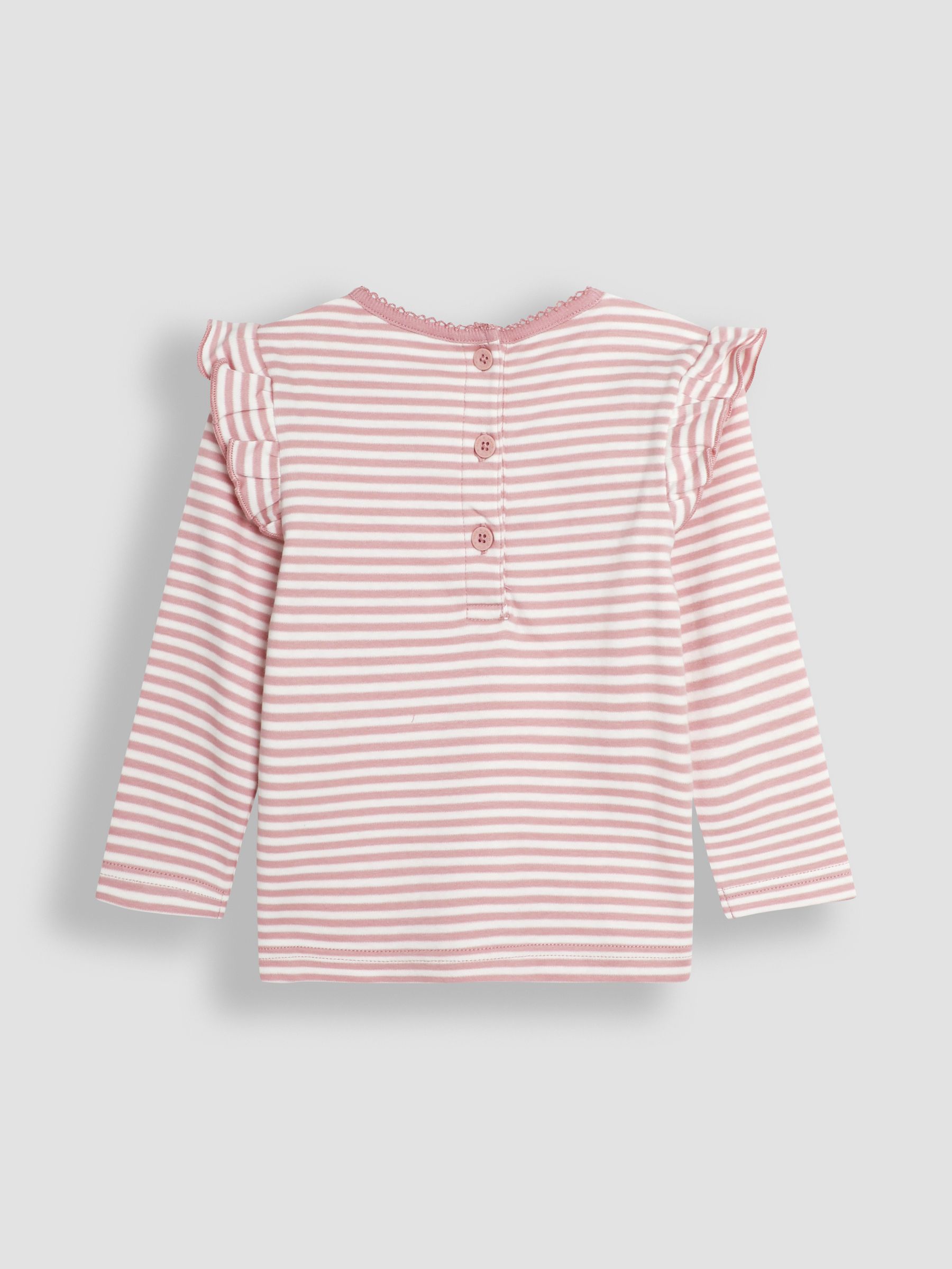 Duck Egg Floral and Stripe Frill Tops 2 Pack - Image 5 of 5