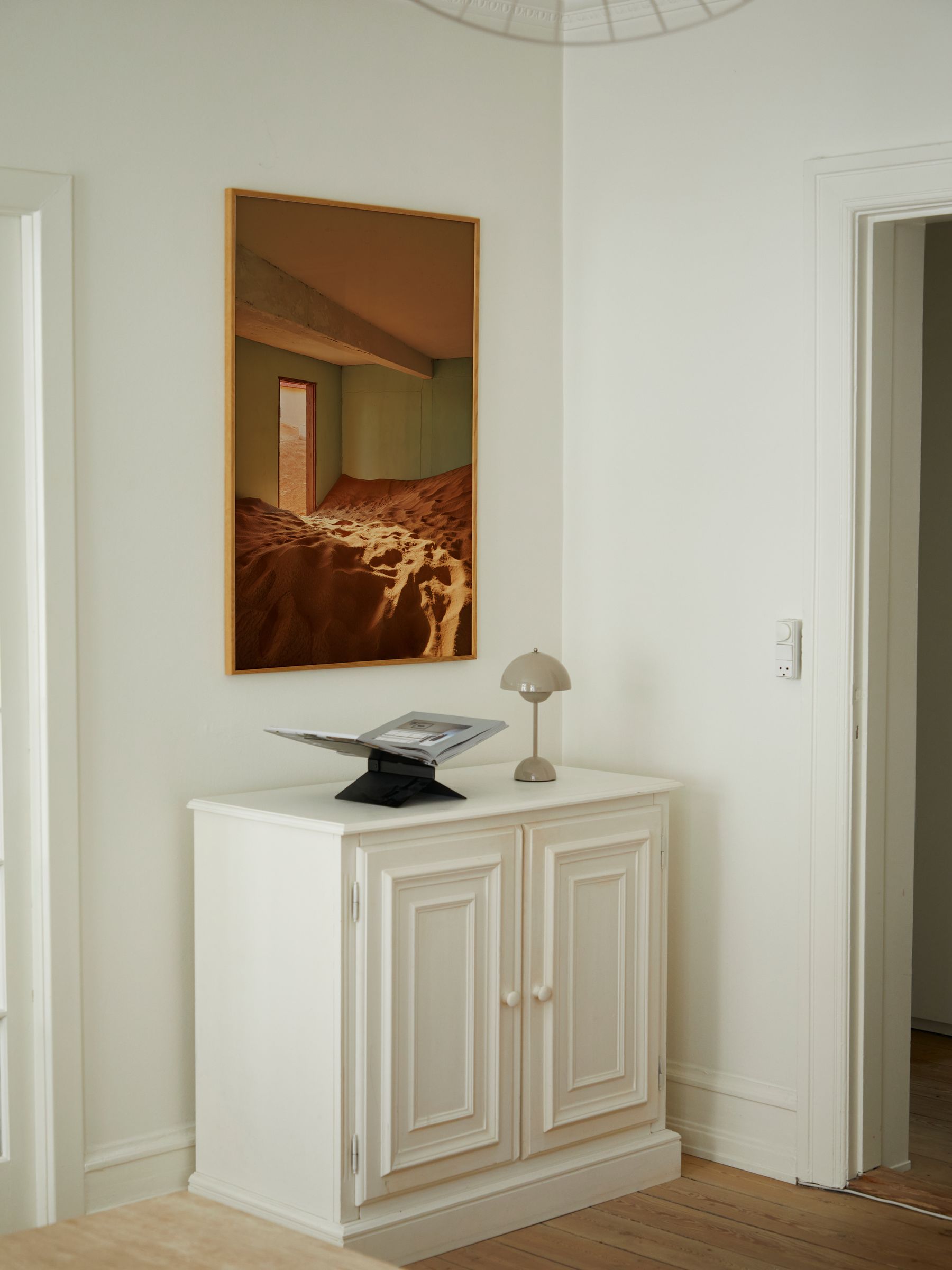 Paper Collective Red Sand Village I Framed Wall Art Print in Natural Oak Frame - Image 2 of 4