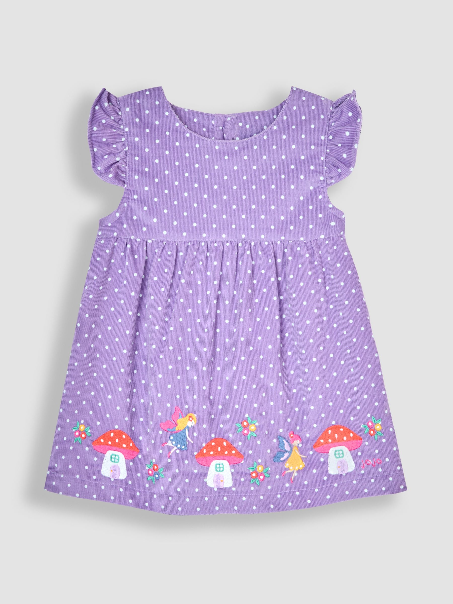 Lilac Purple Fairy Cord Embroidered Baby Dress & Body Set - Image 4 of 9