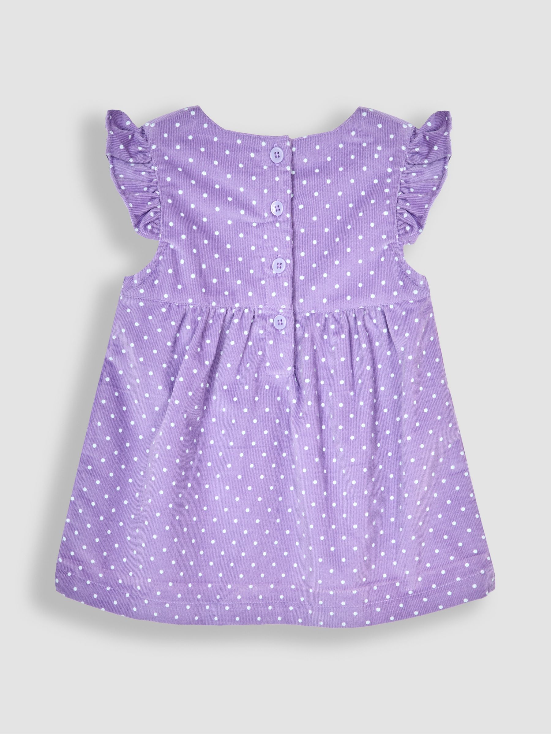 Lilac Purple Fairy Cord Embroidered Baby Dress & Body Set - Image 5 of 9