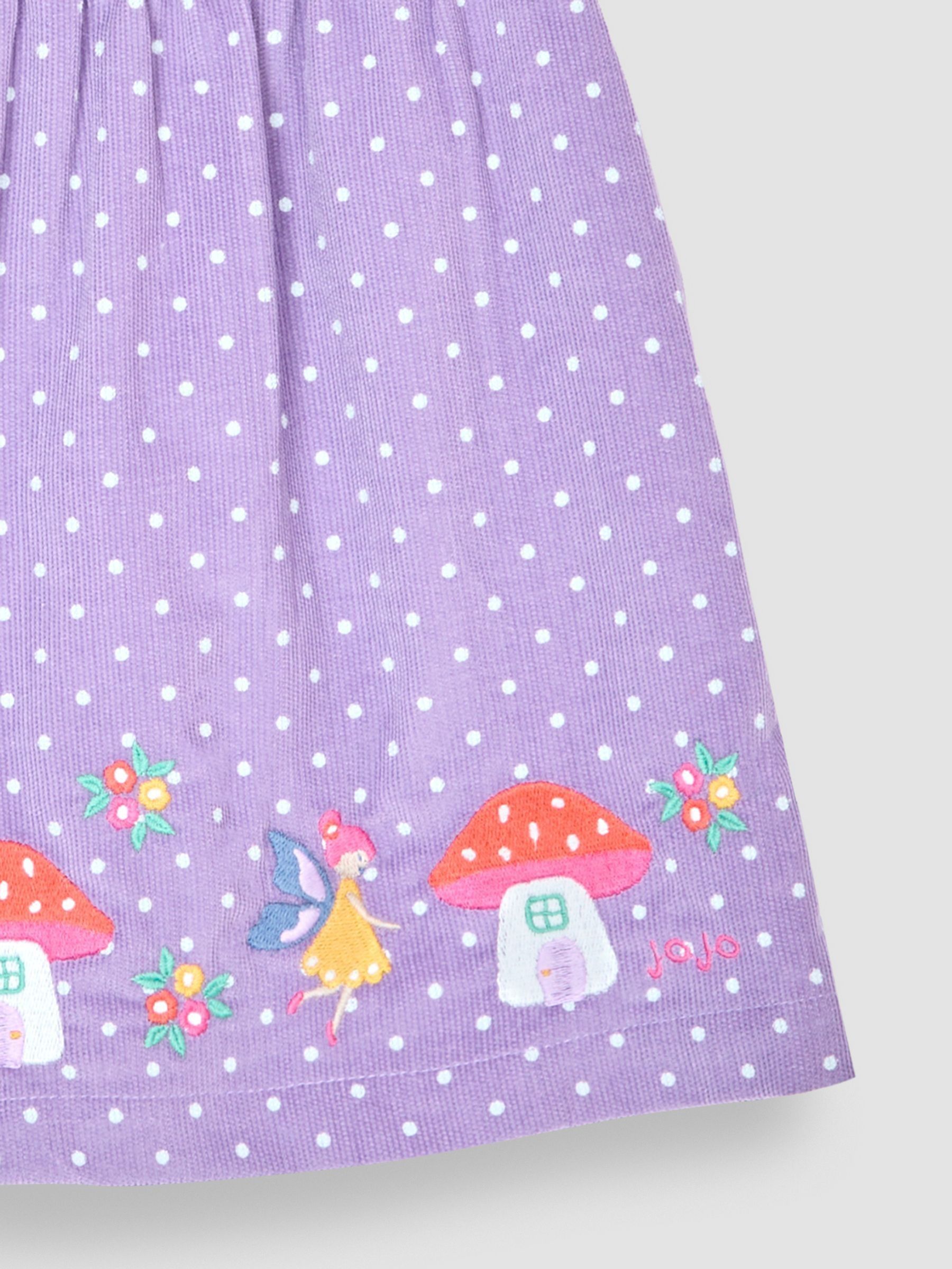 Lilac Purple Fairy Cord Embroidered Baby Dress & Body Set - Image 9 of 9
