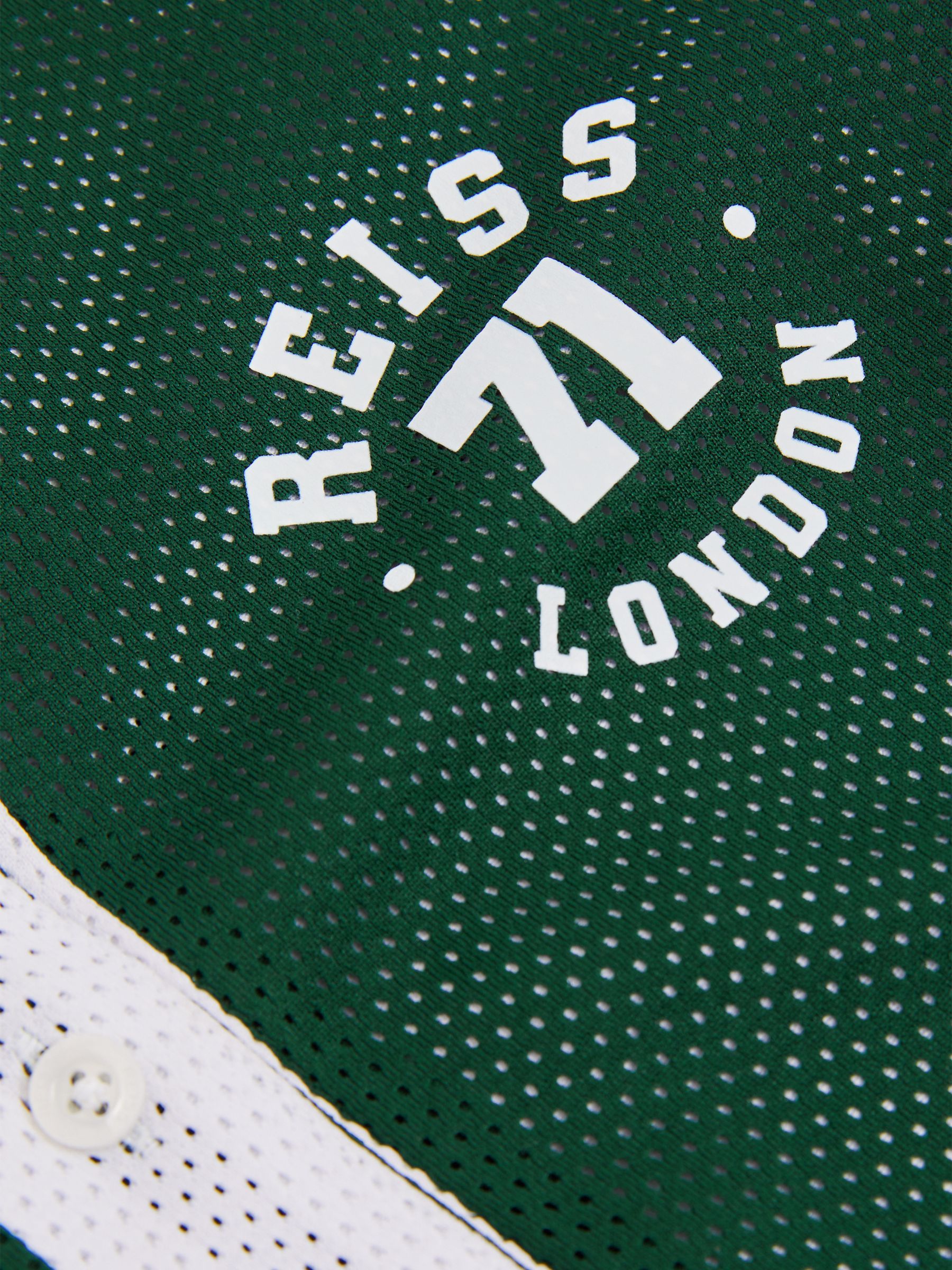 13-14 yrs Airtex Reversible Baseball Shirt in Dark Green/Optic White - Image 6 of 6