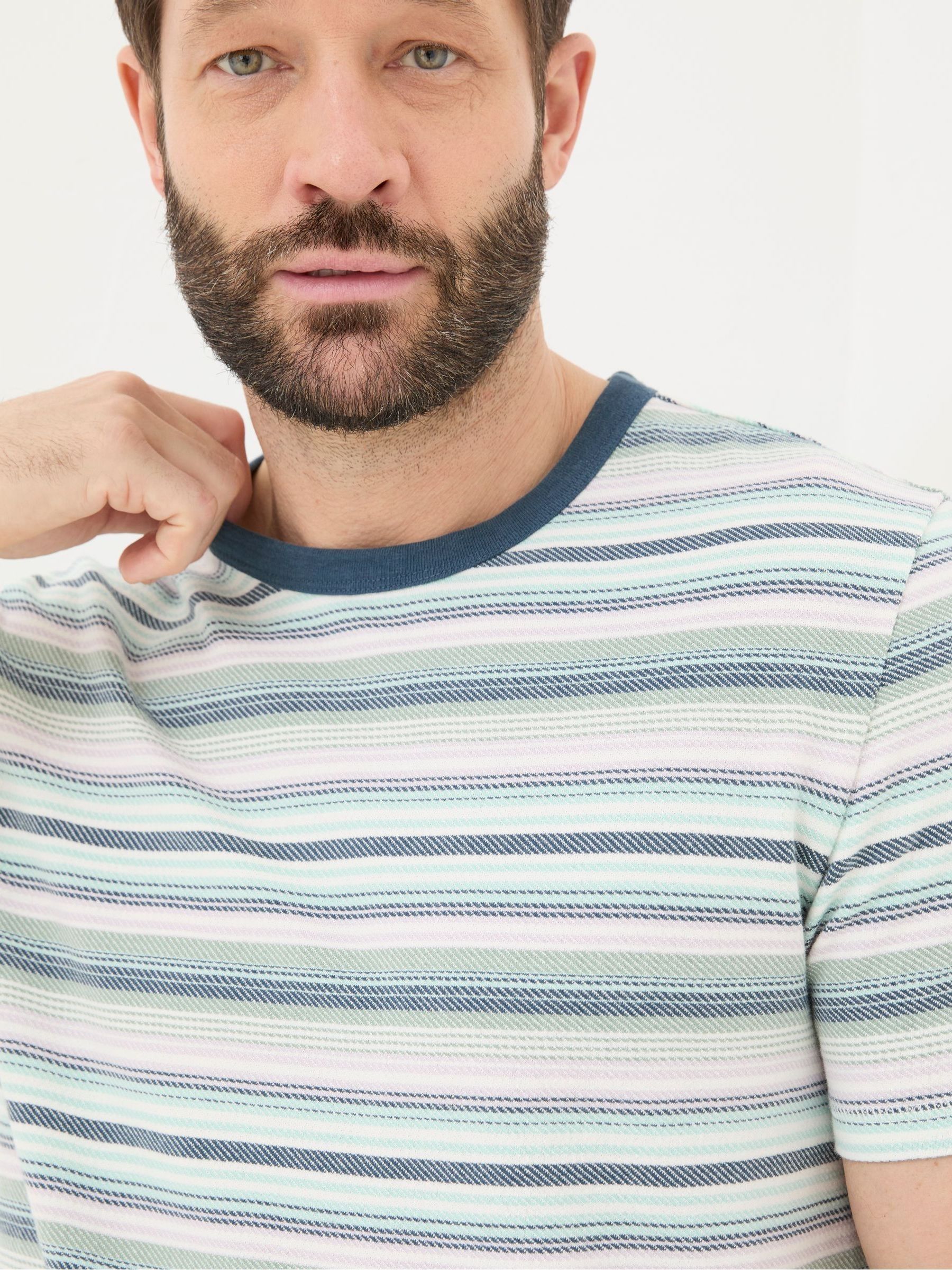 Green Trescowe Stripe T-Shirt - Image 4 of 6