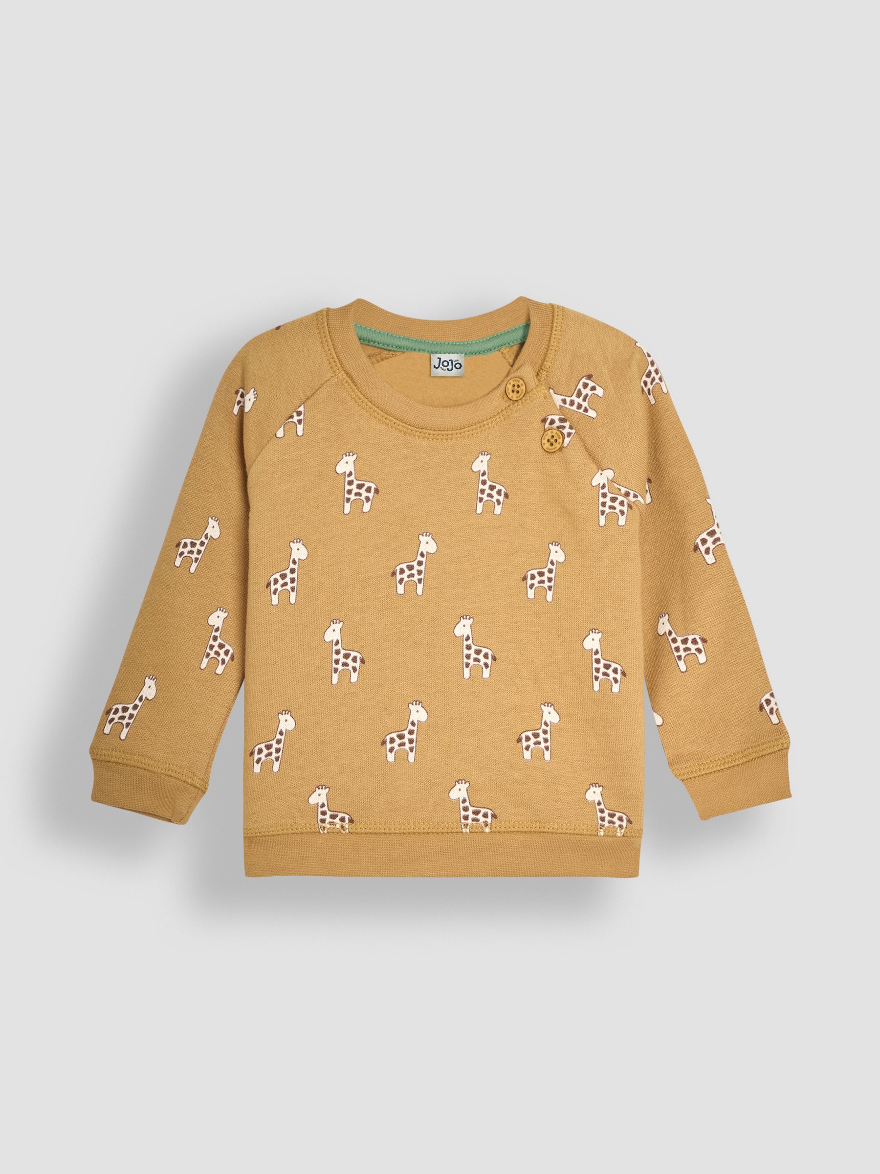 Mustard Baby Giraffe Sweatshirt And Cosy Trousers Set - Image 2 of 9