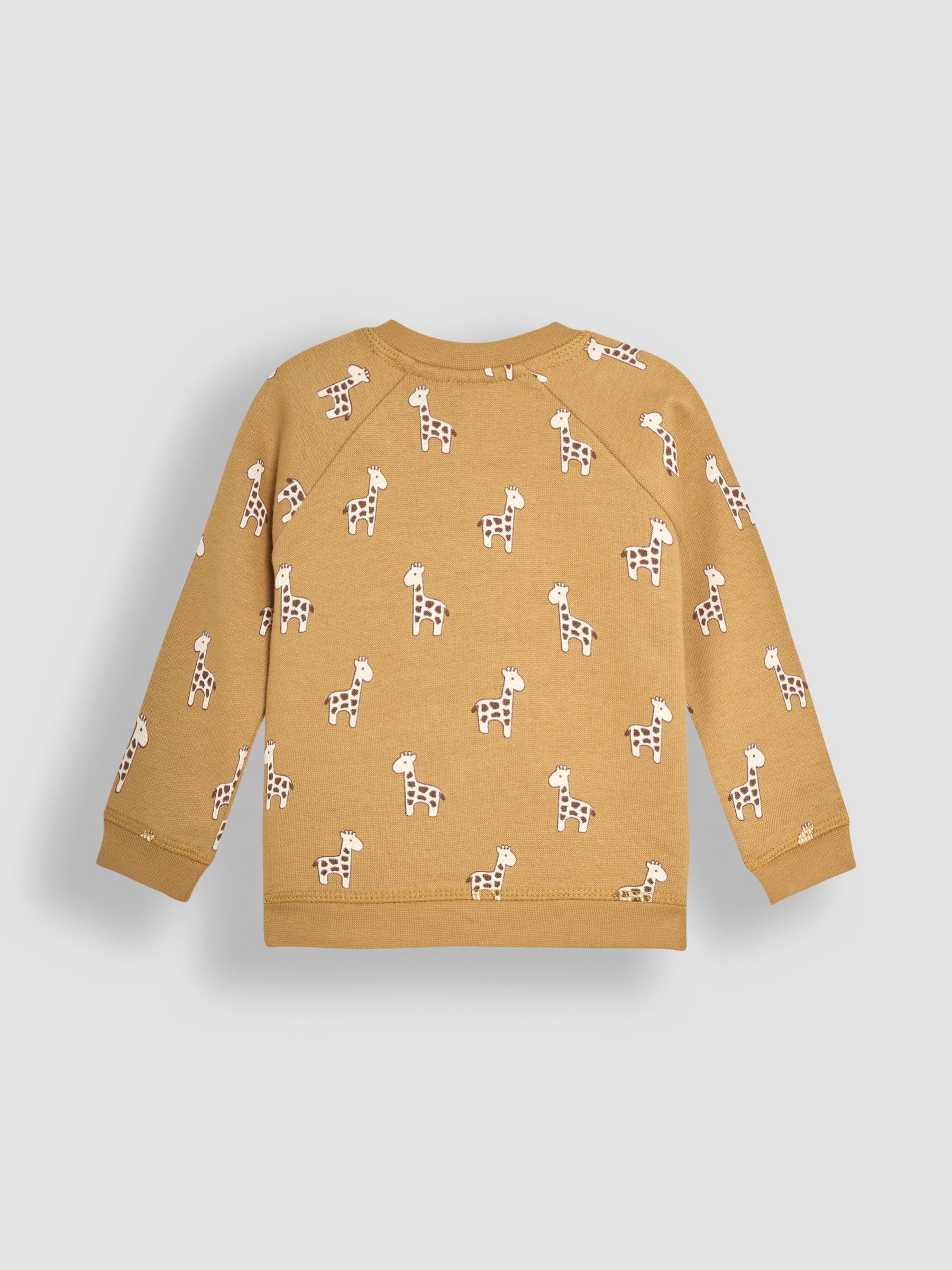 Mustard Baby Giraffe Sweatshirt And Cosy Trousers Set - Image 3 of 9