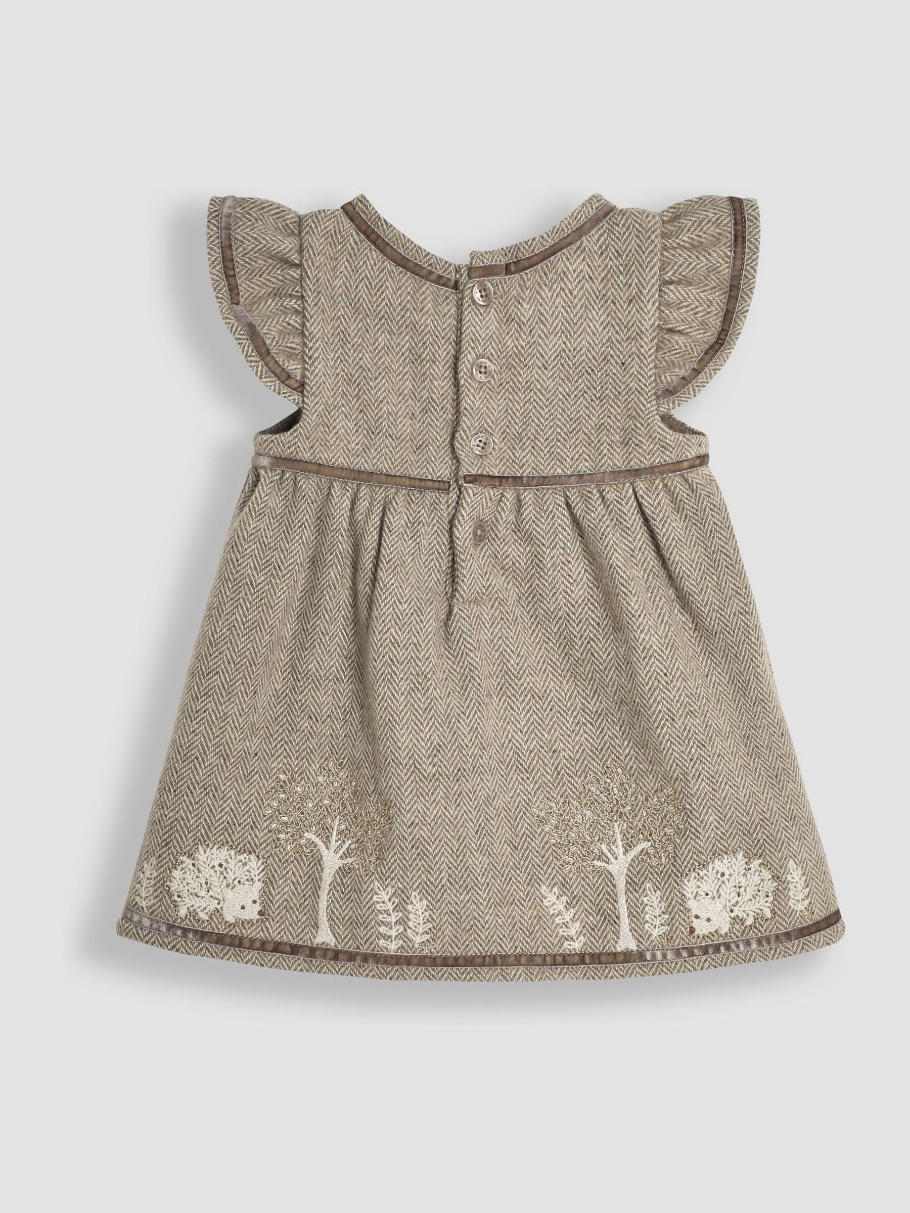 Natural Woodland Embroidered Baby Dress & Body Set - Image 3 of 6