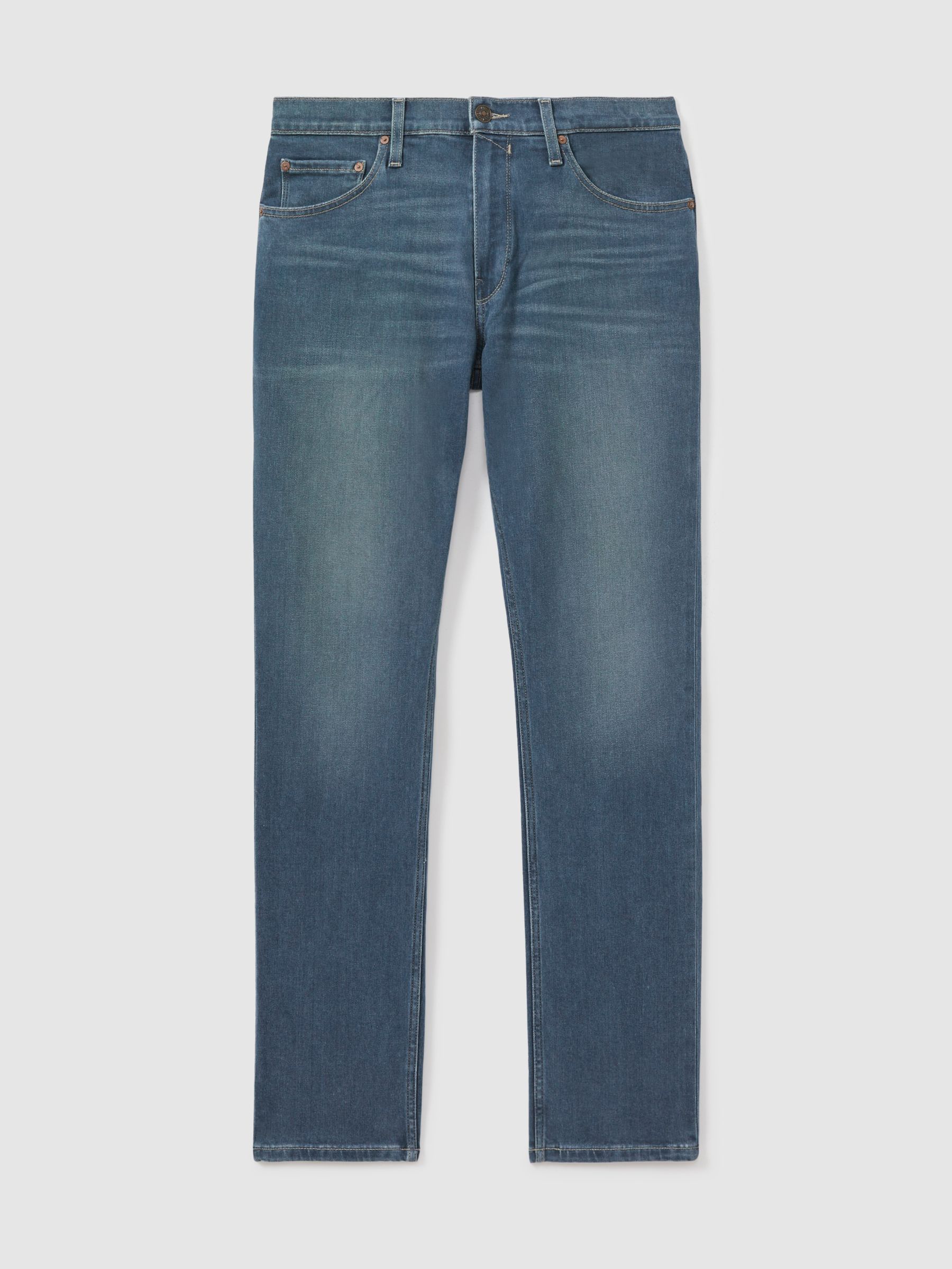 Paige Straight Leg Jeans in Foltz Blue - Image 1 of 6