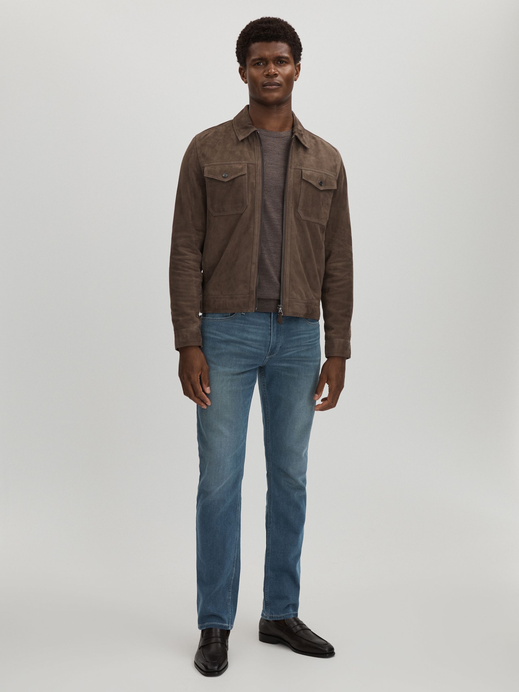 Paige Straight Leg Jeans in Foltz Blue - Image 3 of 6