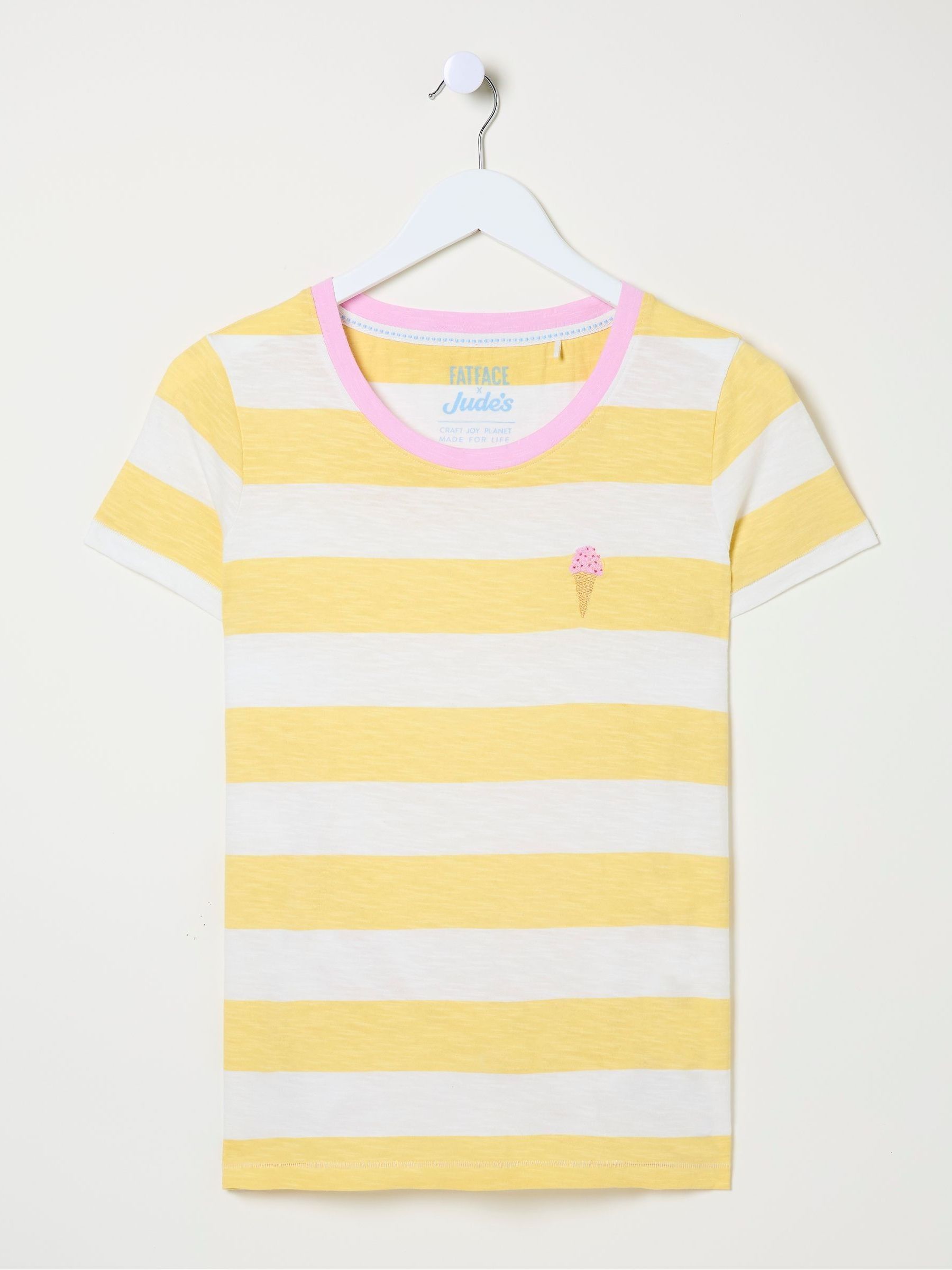 Judes Yellow Natalie Stripe T-Shirt - Image 7 of 7