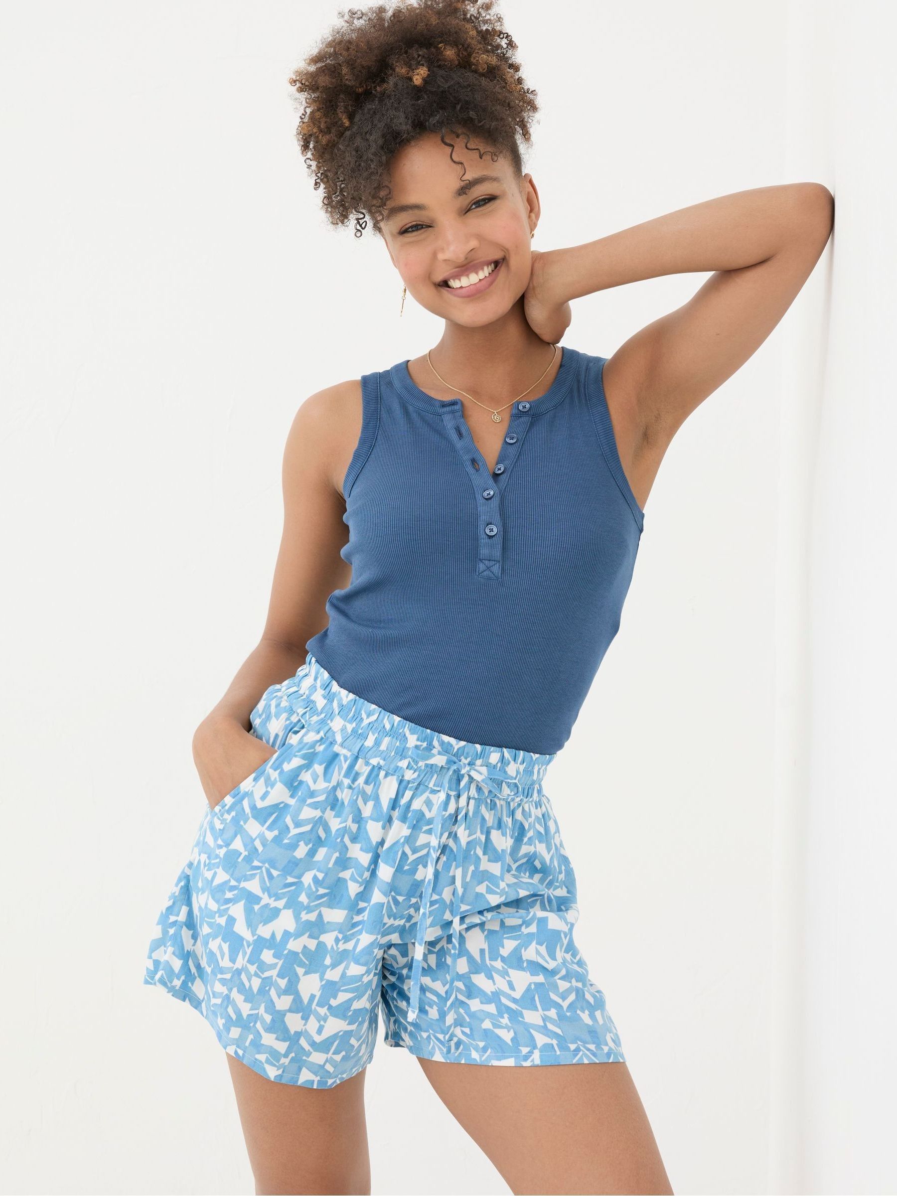 Flippy Blue Med Geo Shorts - Image 2 of 6