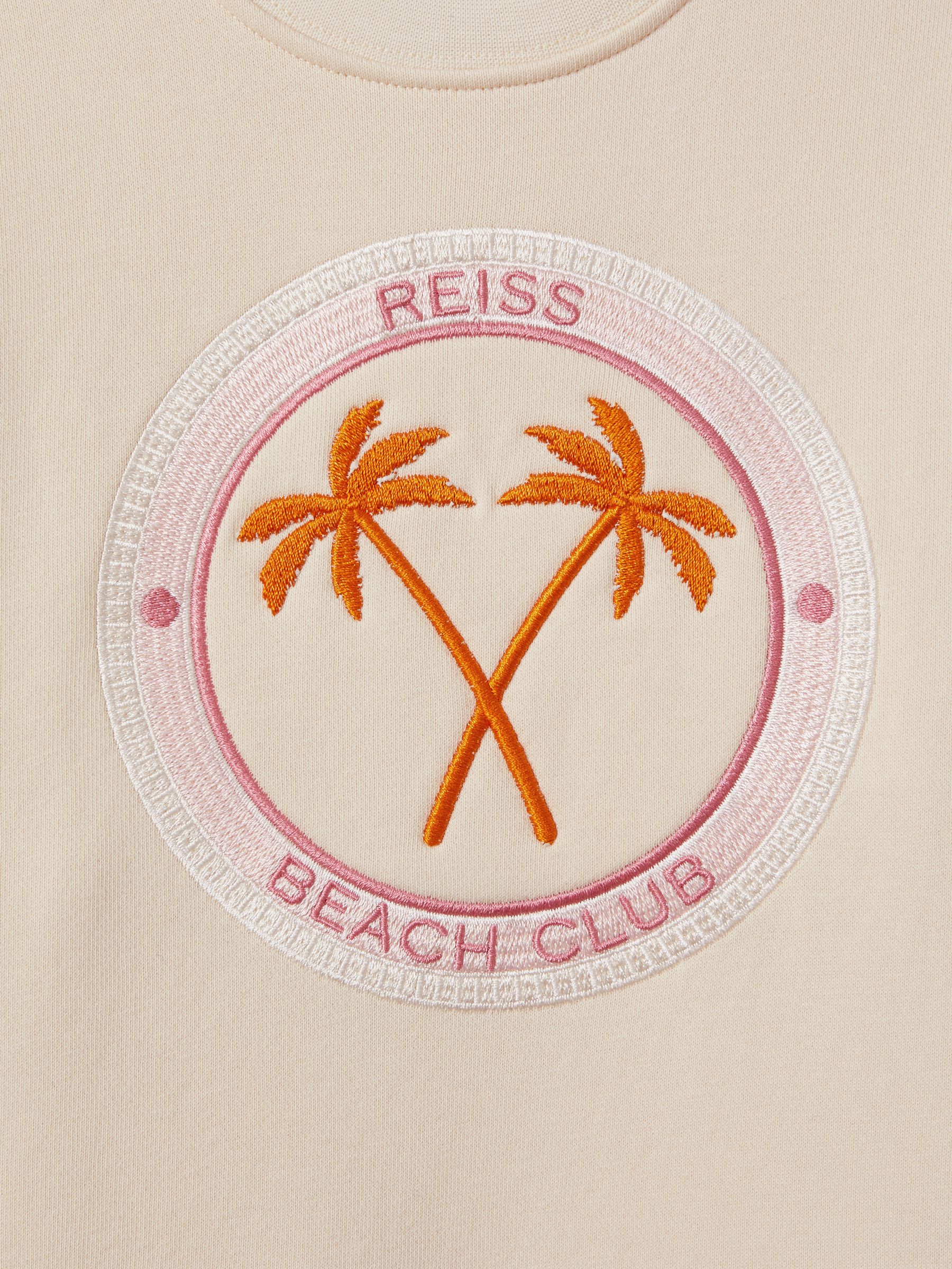 9-13 yrs Motif Sweatshirt and Shorts Set in Ecru - Image 4 of 4