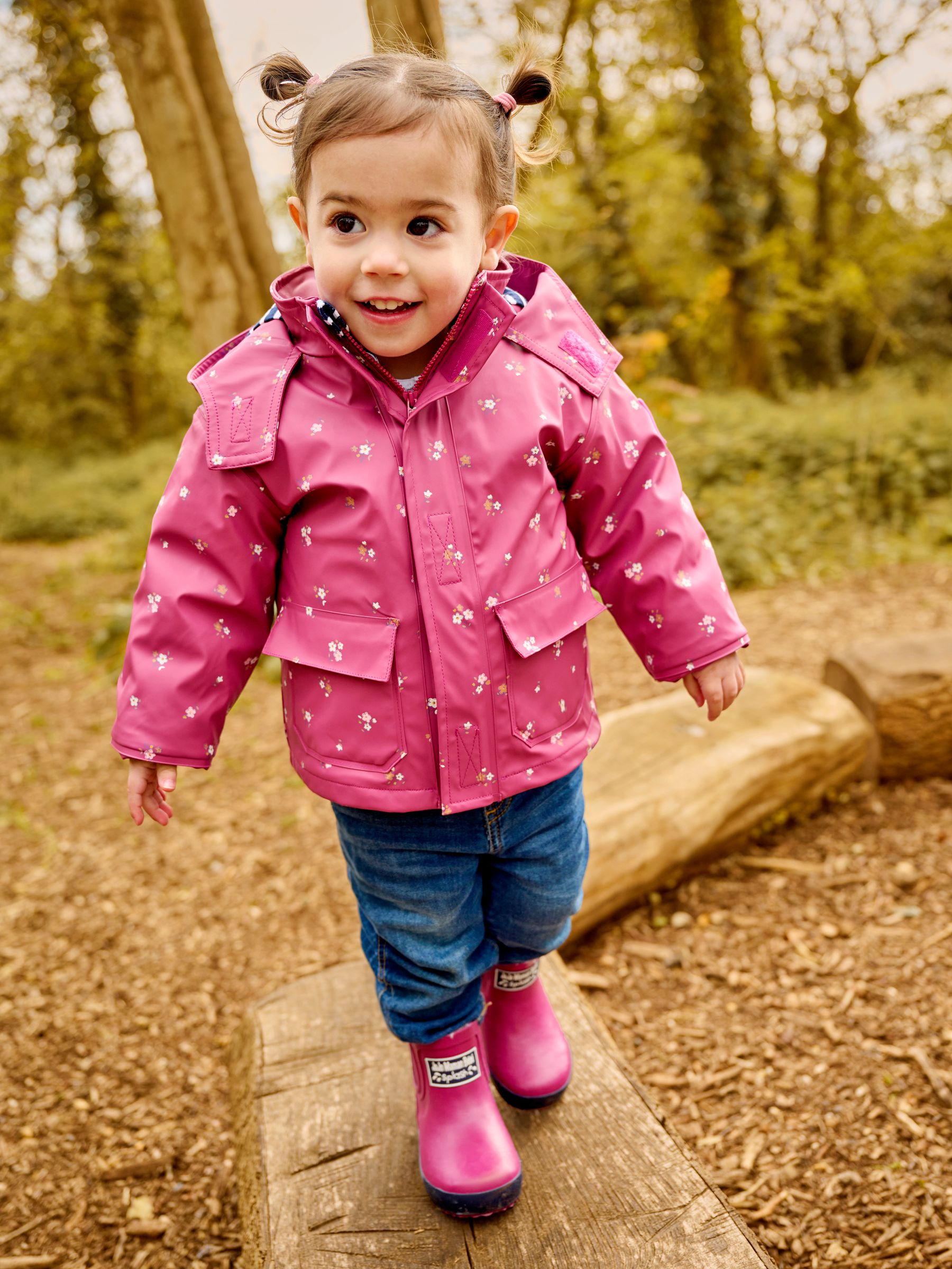 Pink Floral 3-In-1 Waterproof Jacket | JoJo Maman Bébé