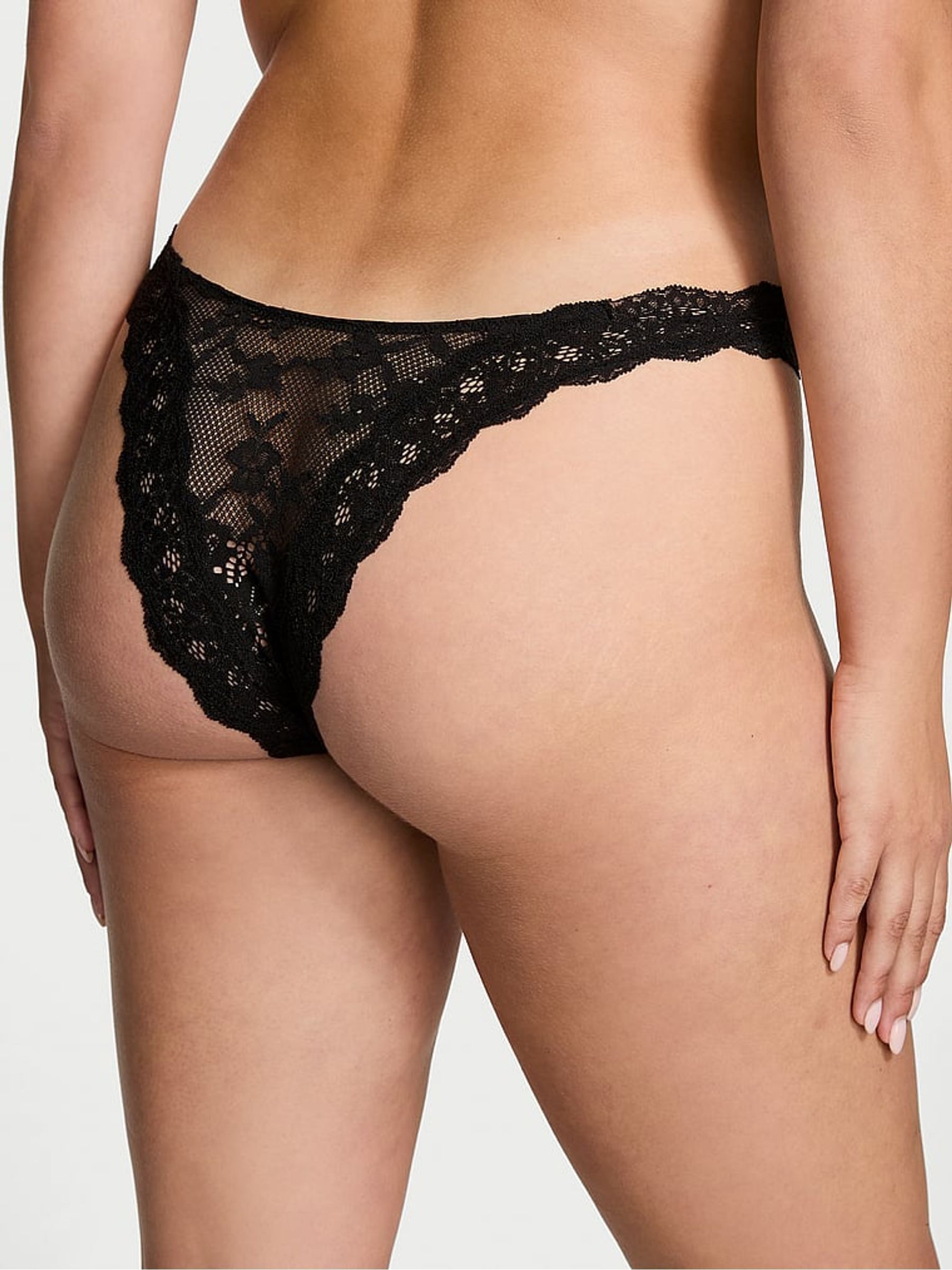 Black Brazilian Lace Knickers - Image 2 of 3