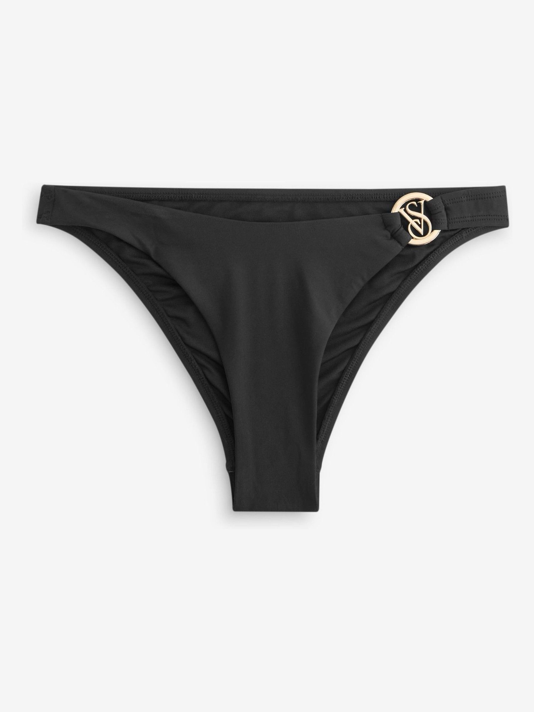 Black Logo Hardware Brief Bikini Bottom - Image 4 of 4