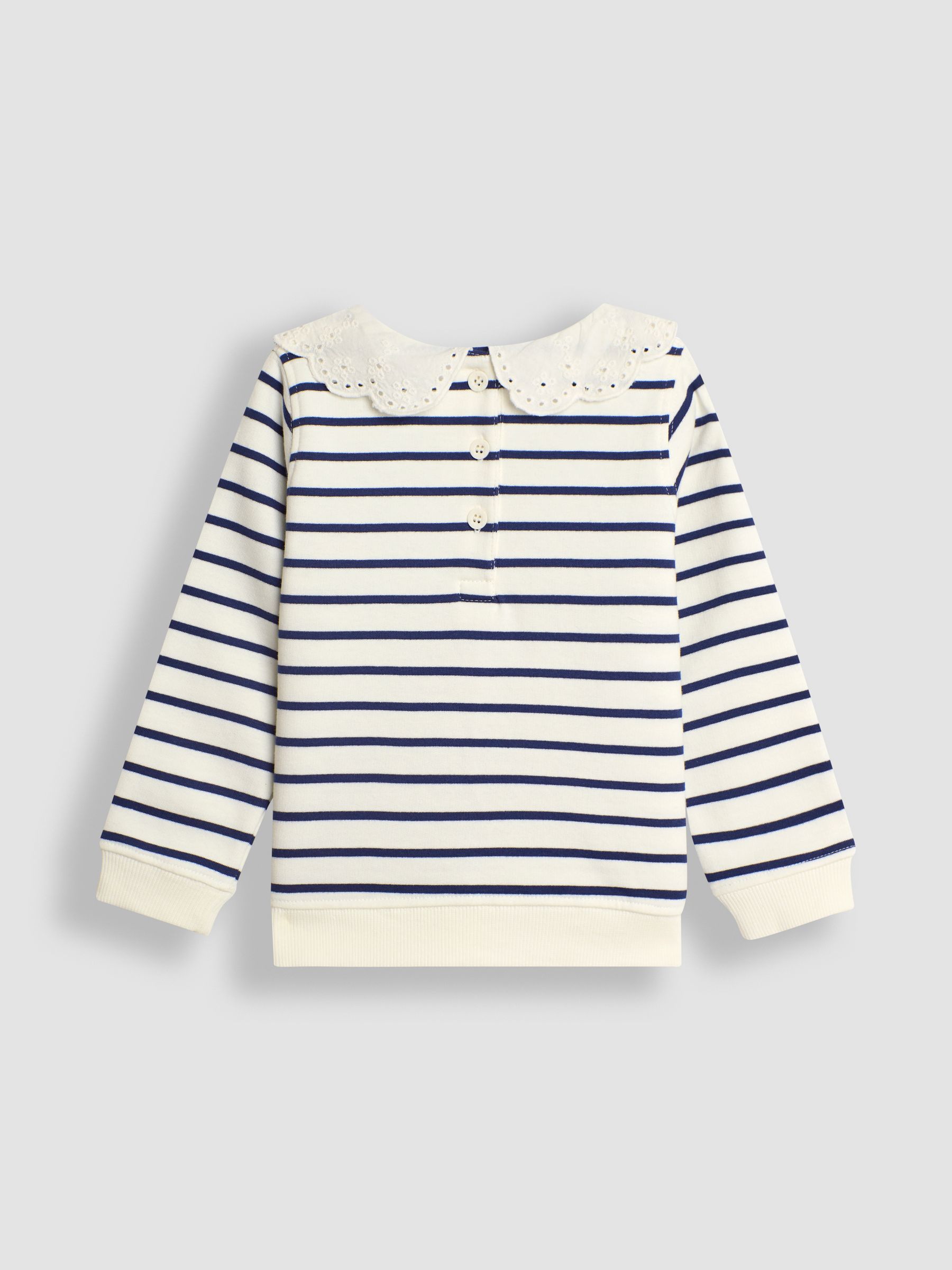 Cream Swan Embroidered Peter Pan Sweatshirt - Image 2 of 3