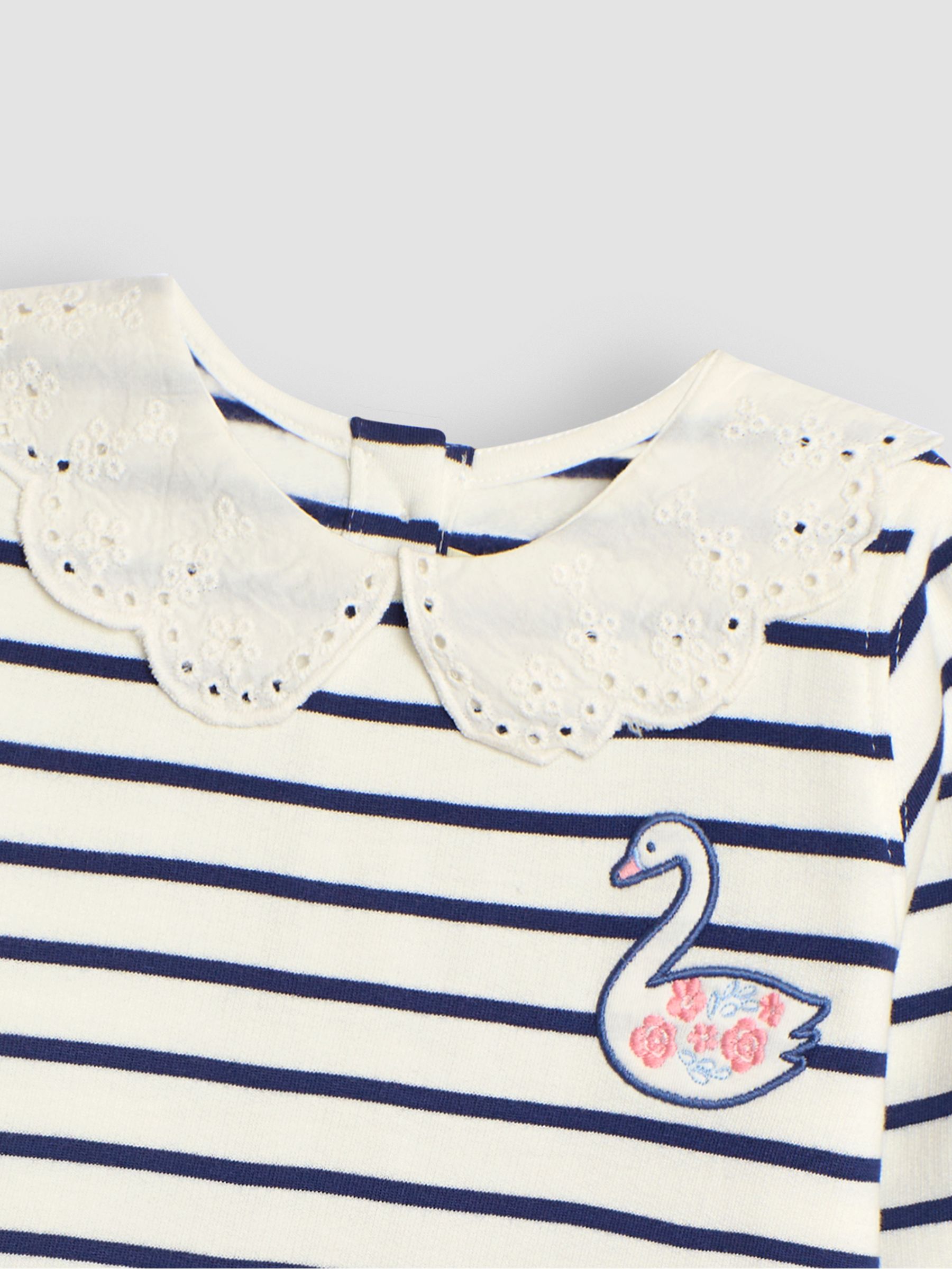 Cream Swan Embroidered Peter Pan Sweatshirt - Image 3 of 3