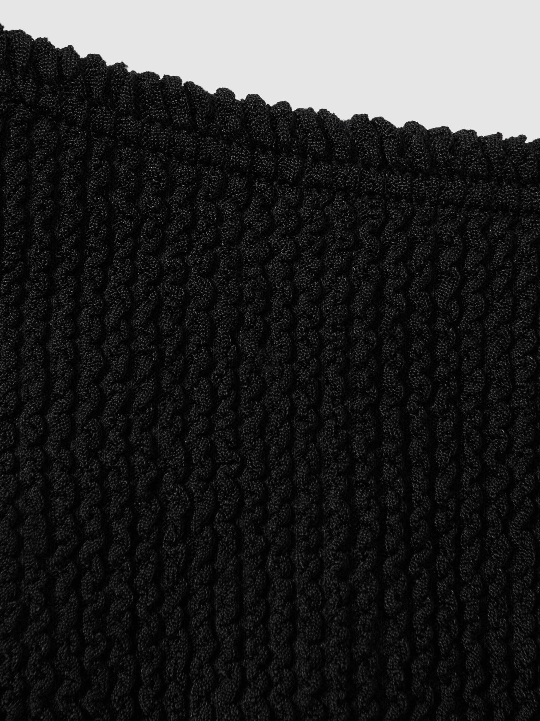 Always Fits Textured High Rise Bikini Bottoms in Black - Image 5 of 5
