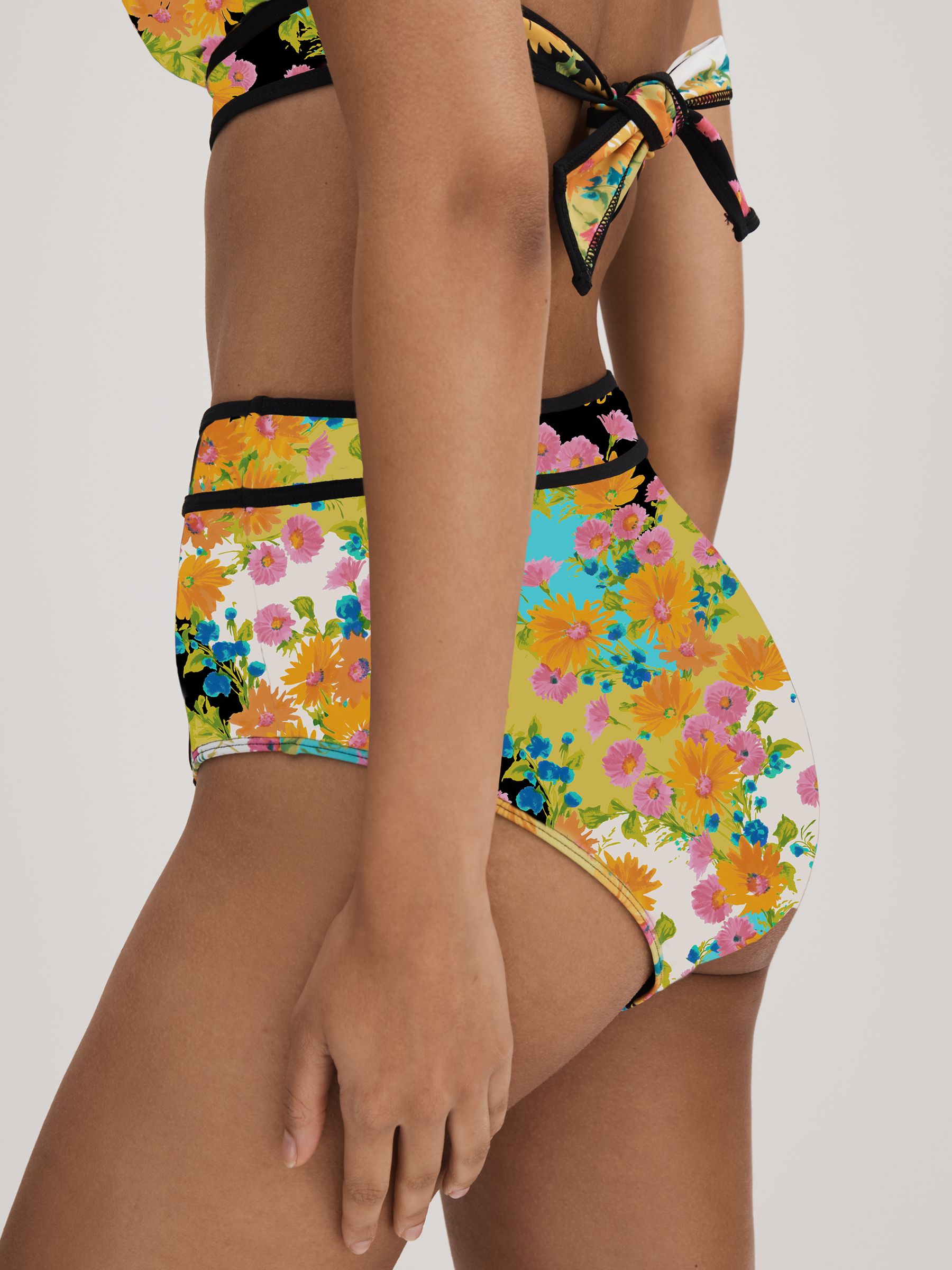 Florere Printed High Rise Bikini Bottoms in Multi - Image 4 of 4
