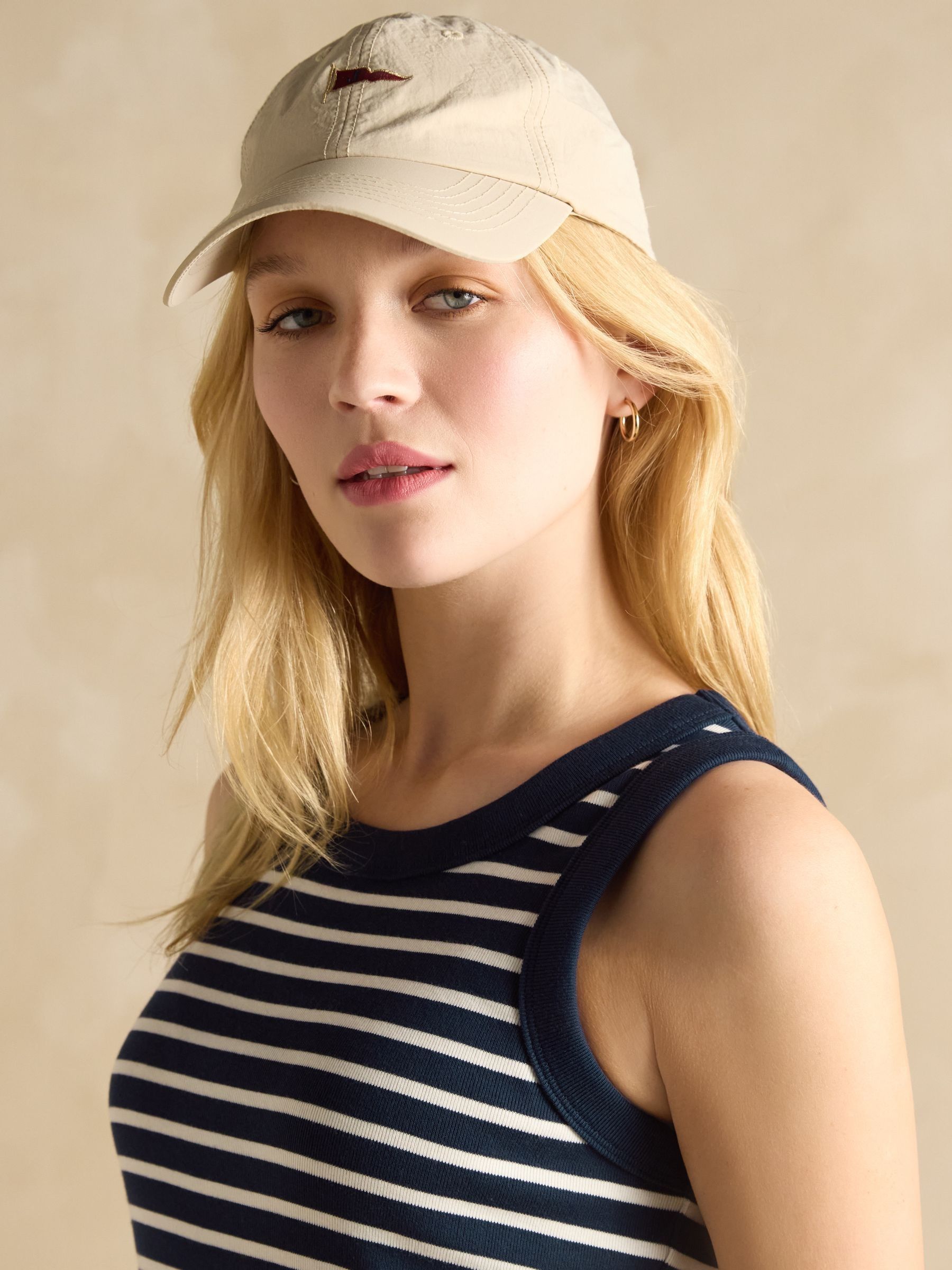 Navy & Cream Striped Premium Ribbed Jersey Vest - Image 5 of 8