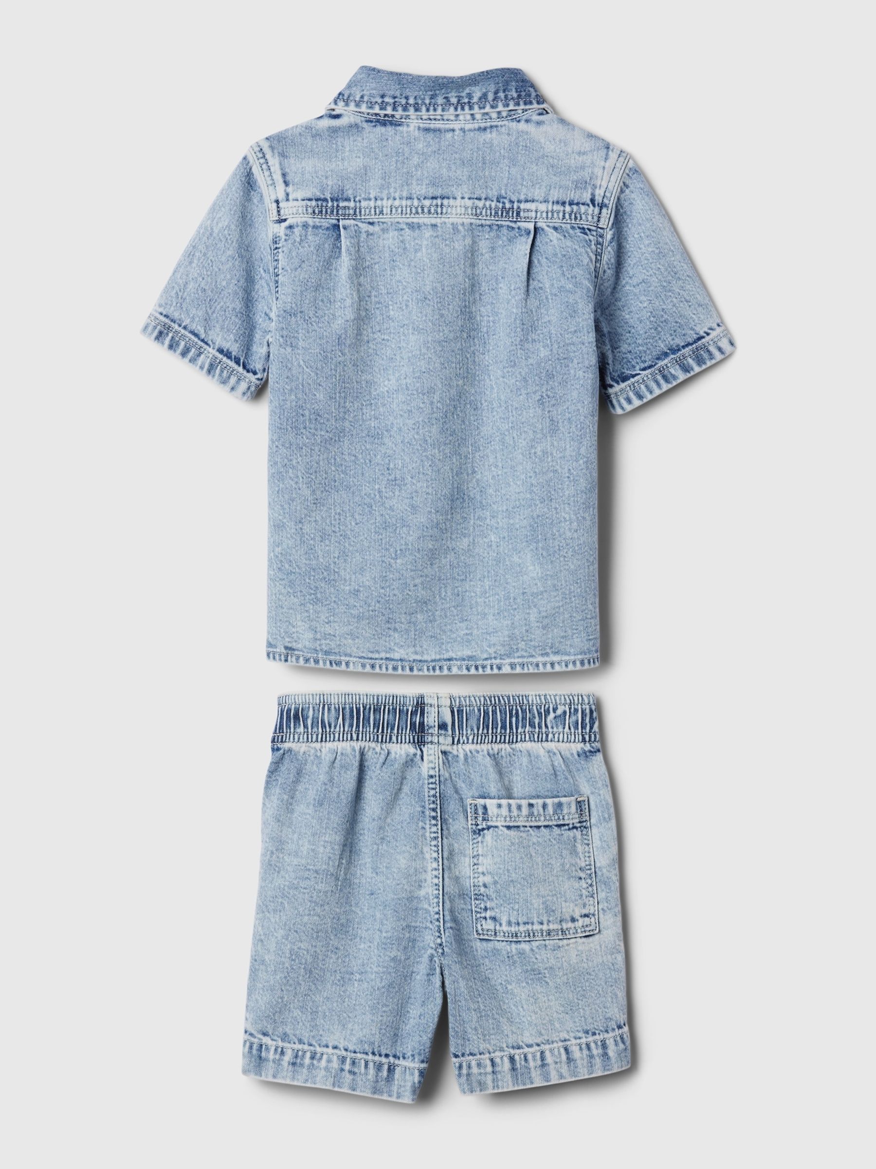 Blue Brannan Bear Denim Shirt & Shorts Set (6mths-5yrs) - Image 2 of 4