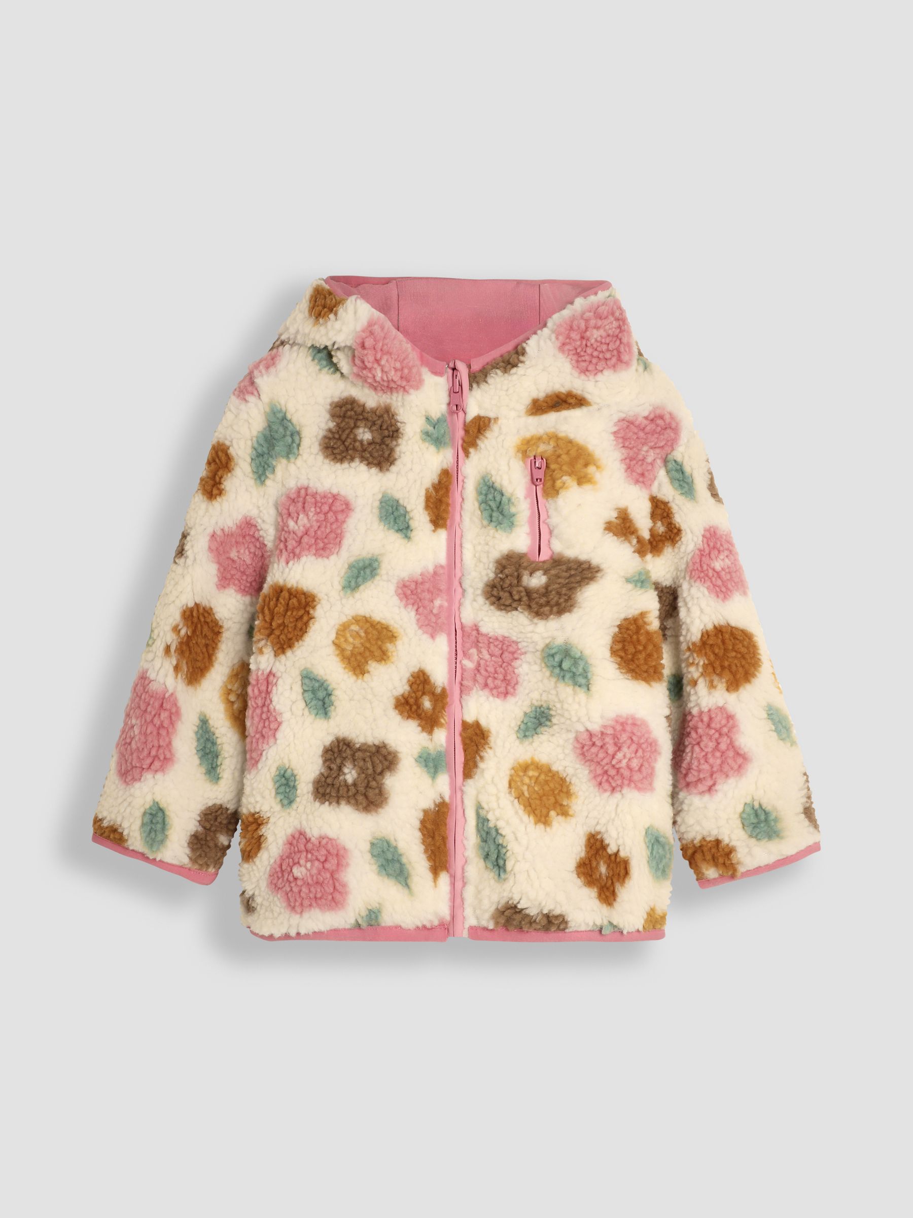 Cream Floral Teddy Fleece - Image 1 of 3