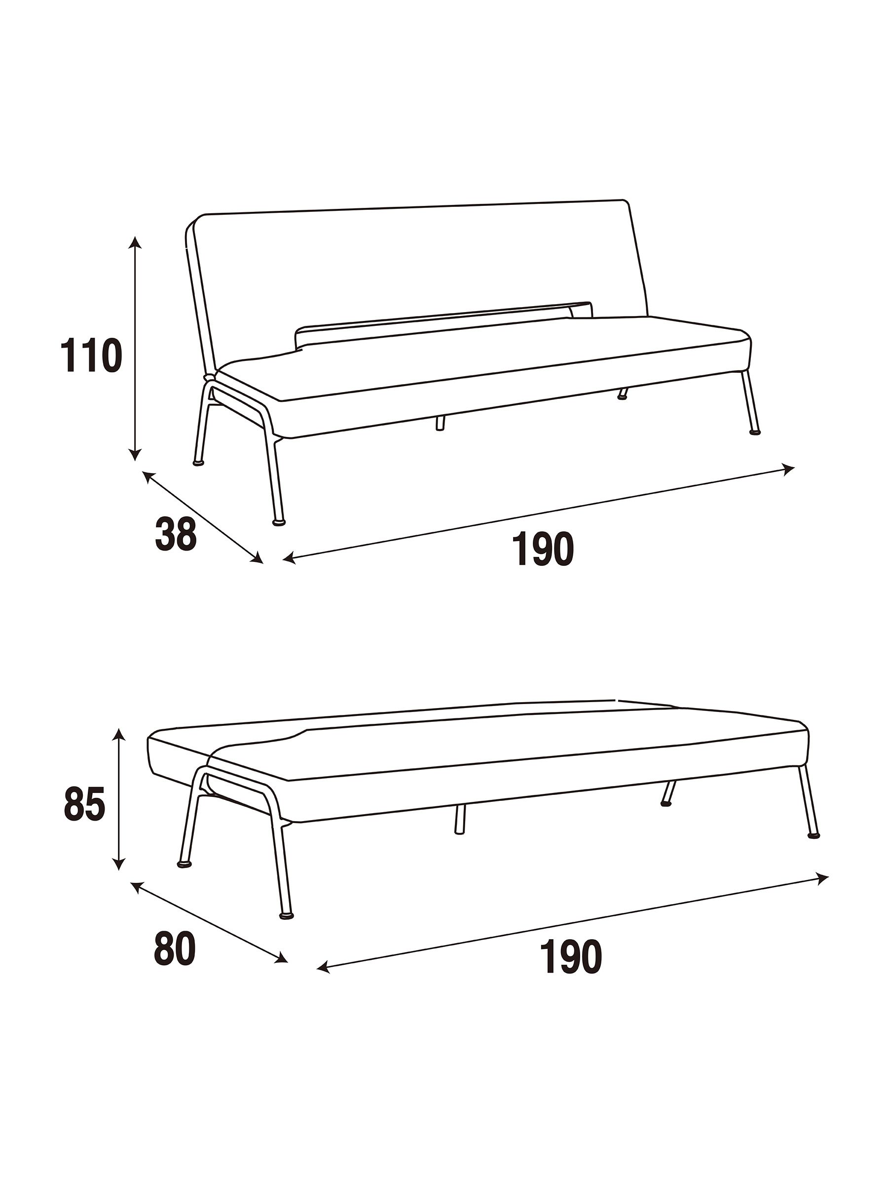 Knox 2 Seater Sofa Bed in Ochre Yellow Pax Boucle - Image 4 of 7
