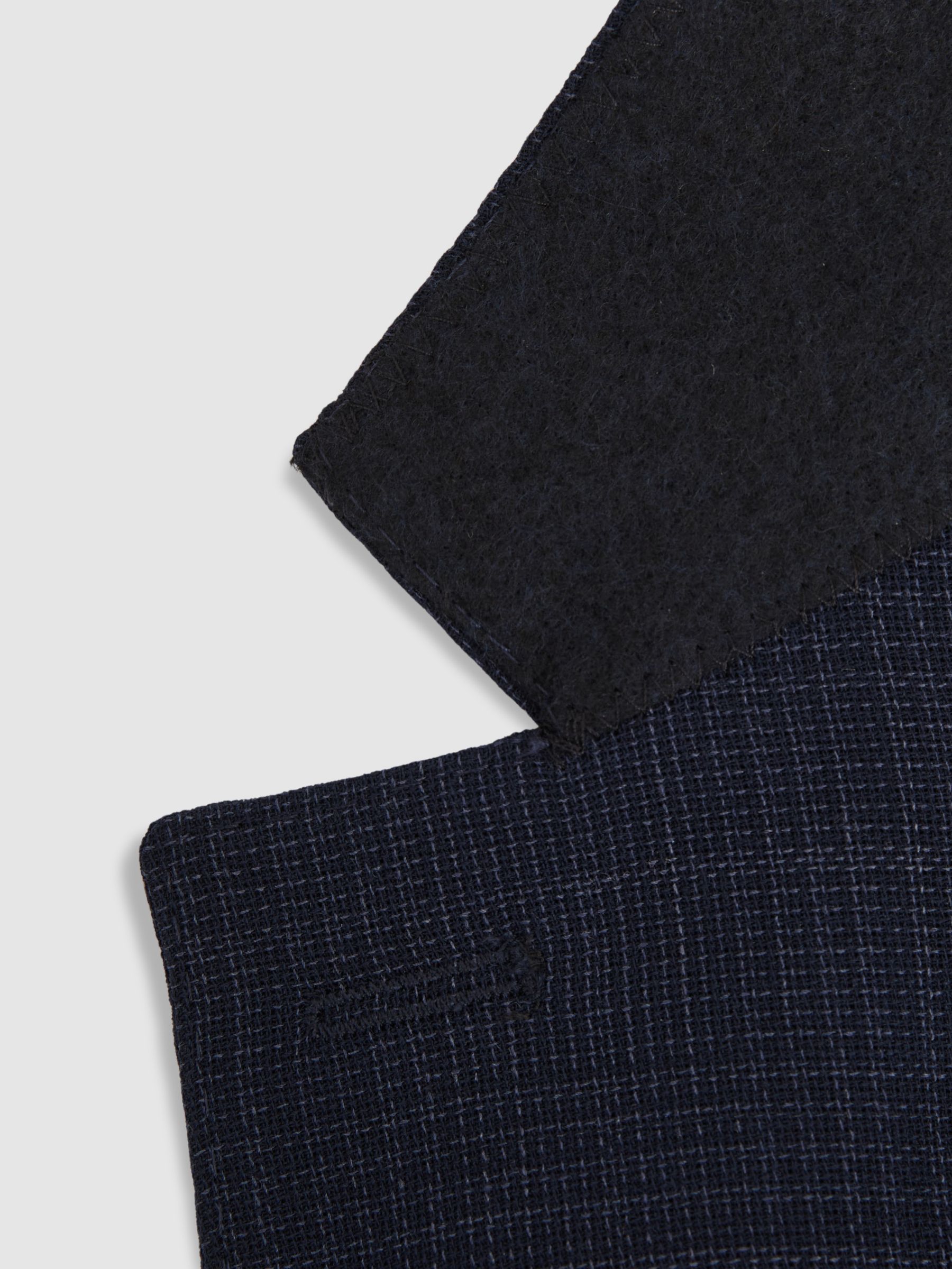 Charles Navy Checked Single Breasted Blazer - Image 6 of 7