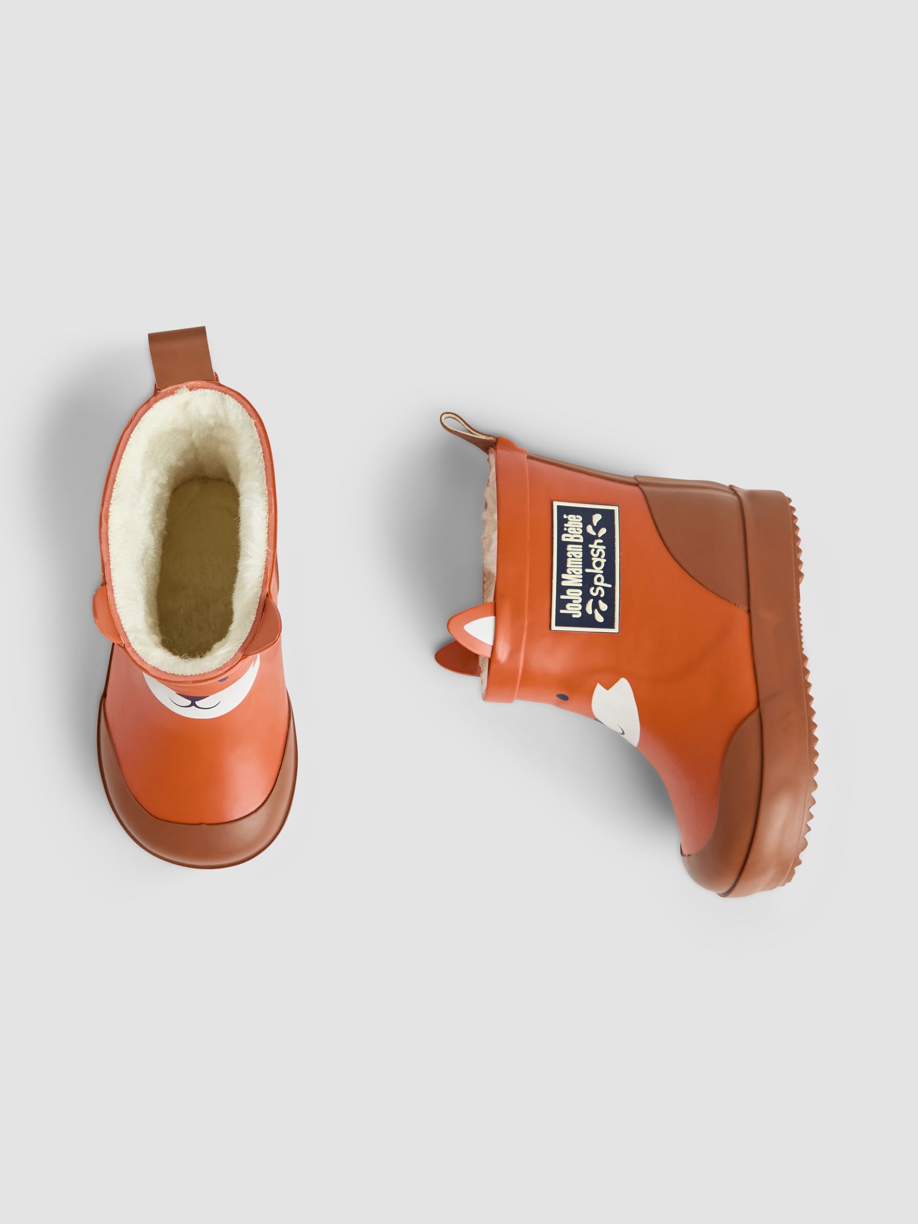 Rust Cosy Lined Fox Ankle Wellies - Image 4 of 4